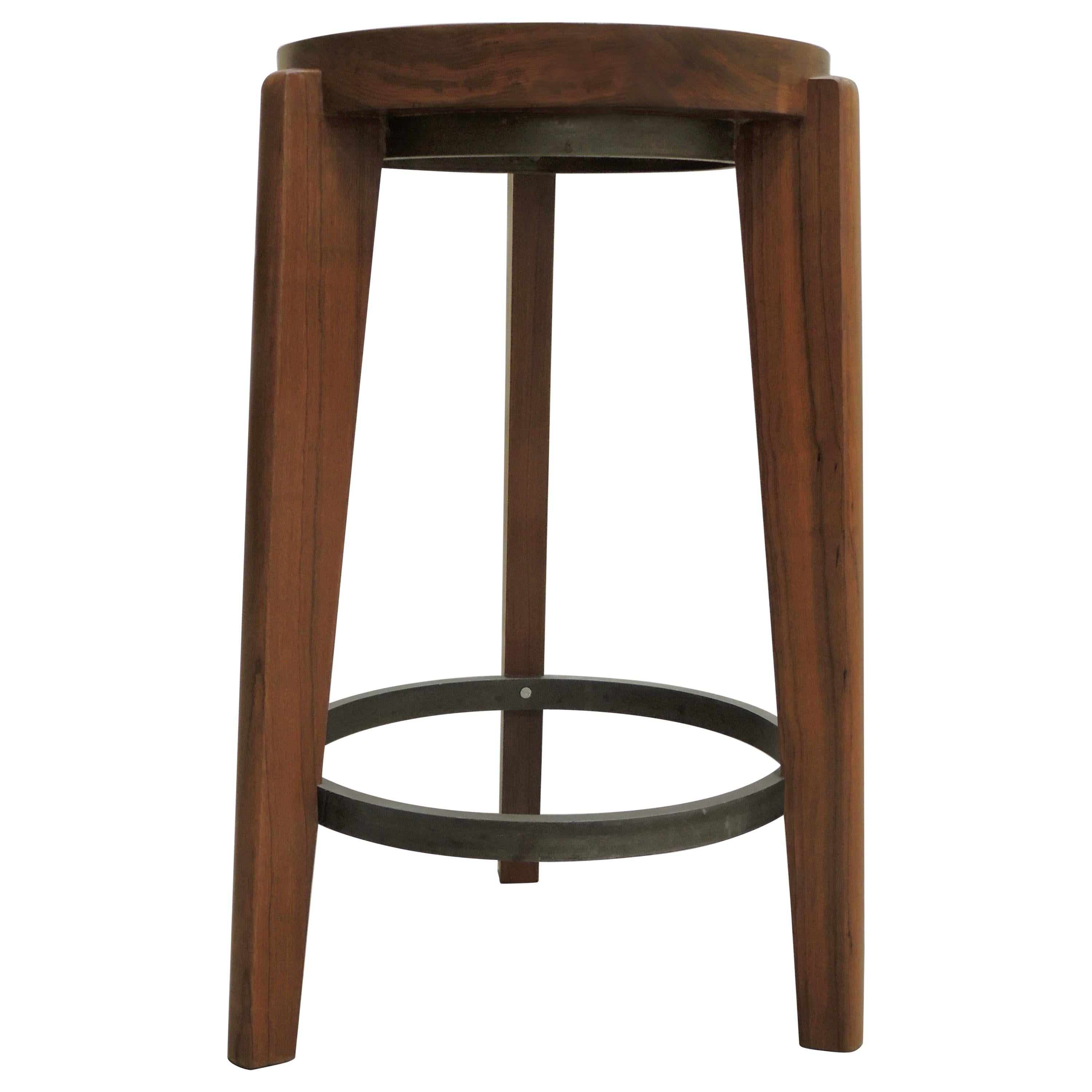 Pierre Jeanneret's Side Table/Stool, Hand-Sculpted Contemporary Reedition