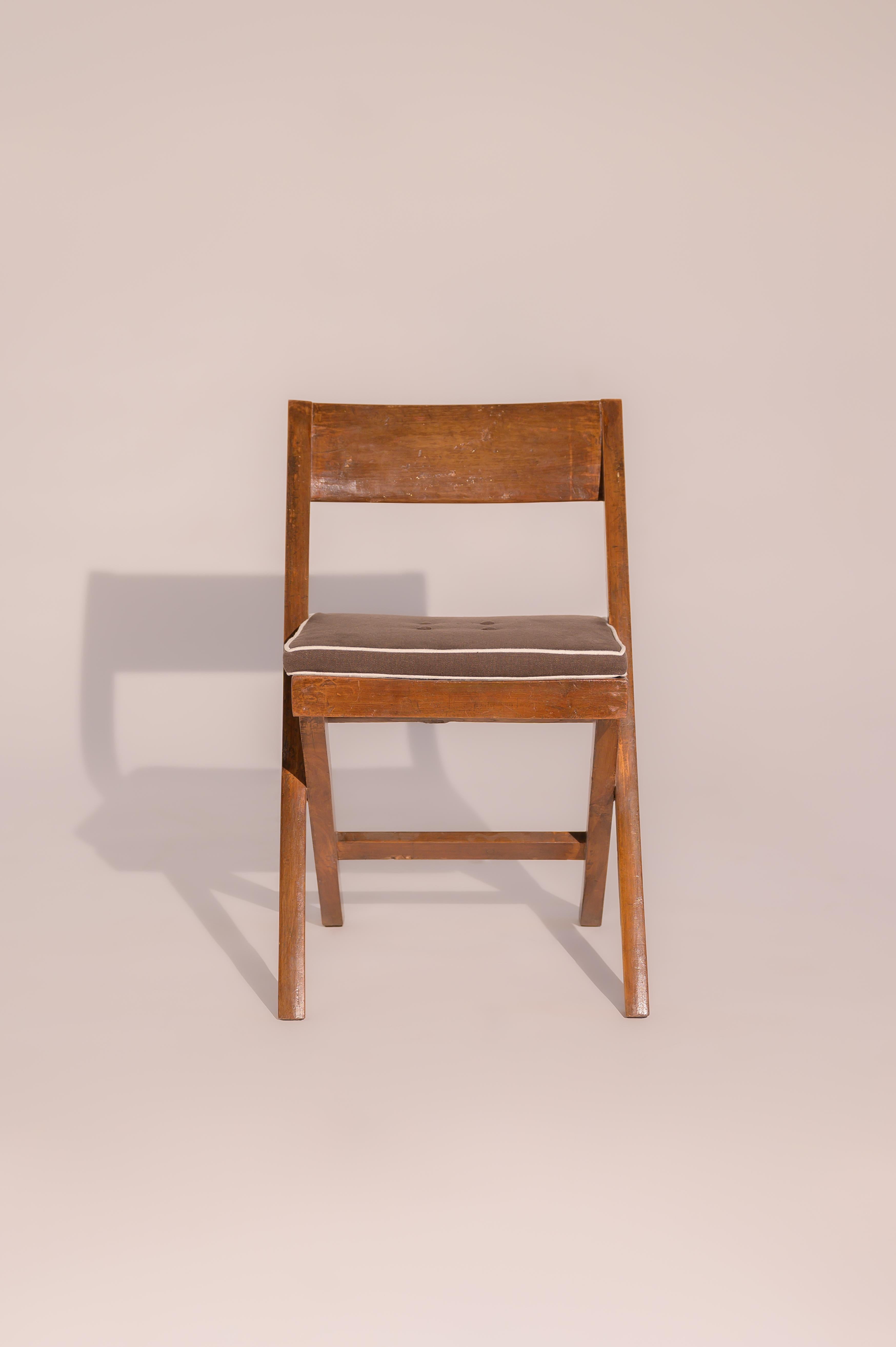 Pierre Jeanrenet Library Chair In Good Condition For Sale In Naples, FL