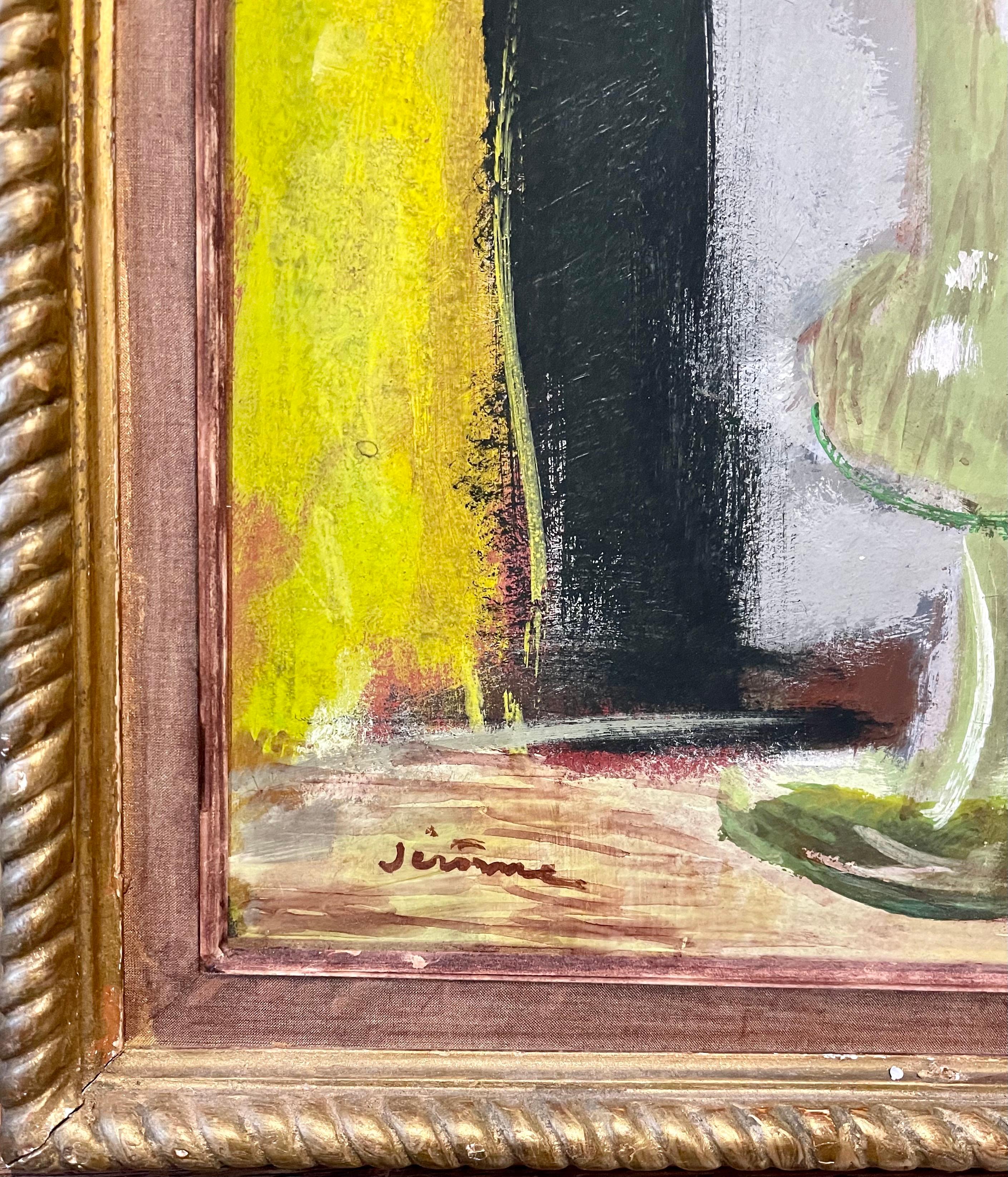 Vibrant Floral Oil Painting Vase of Spring Flowers Pierre Jerome Ecole De Paris For Sale 2