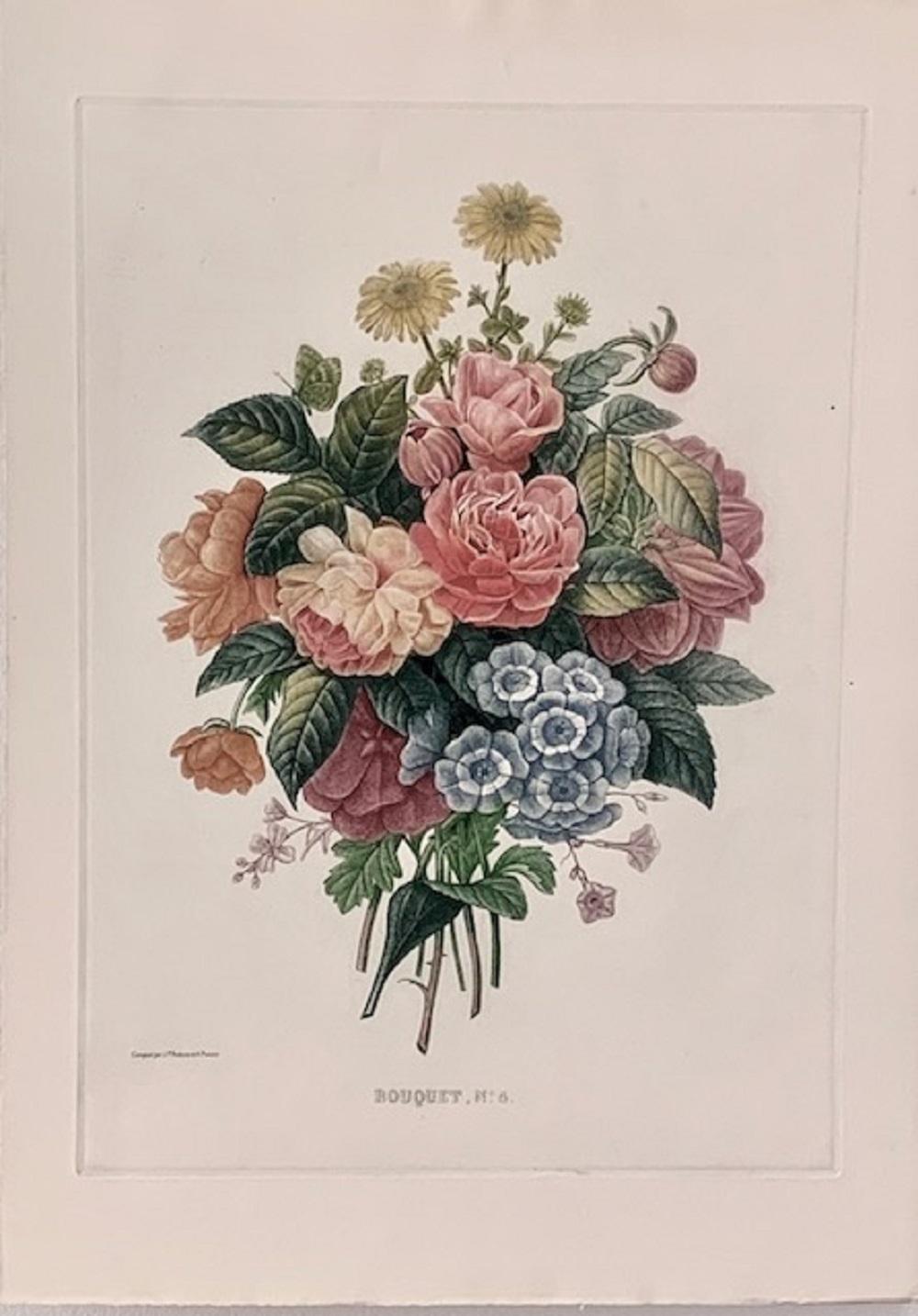 Set of Four  Bouquets by  Pierre-Joseph Redouté   For Sale 2