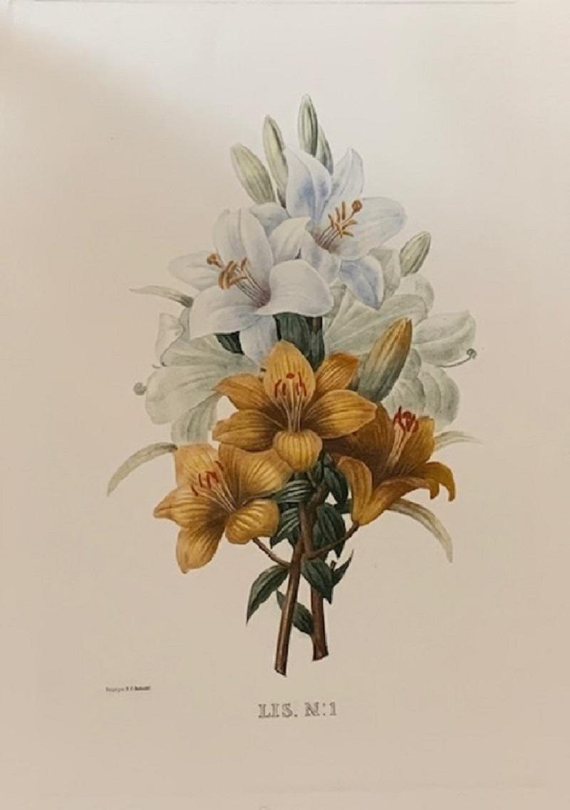 Set of Four  Bouquets by  Pierre-Joseph Redouté 4
