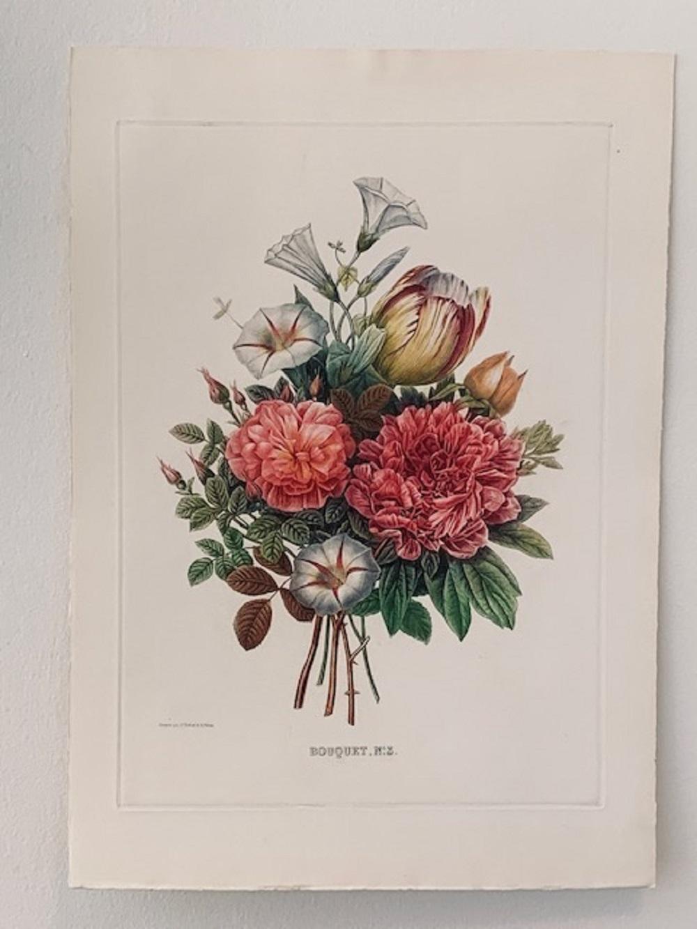 Set of Four  Bouquets by  Pierre-Joseph Redouté   For Sale 5
