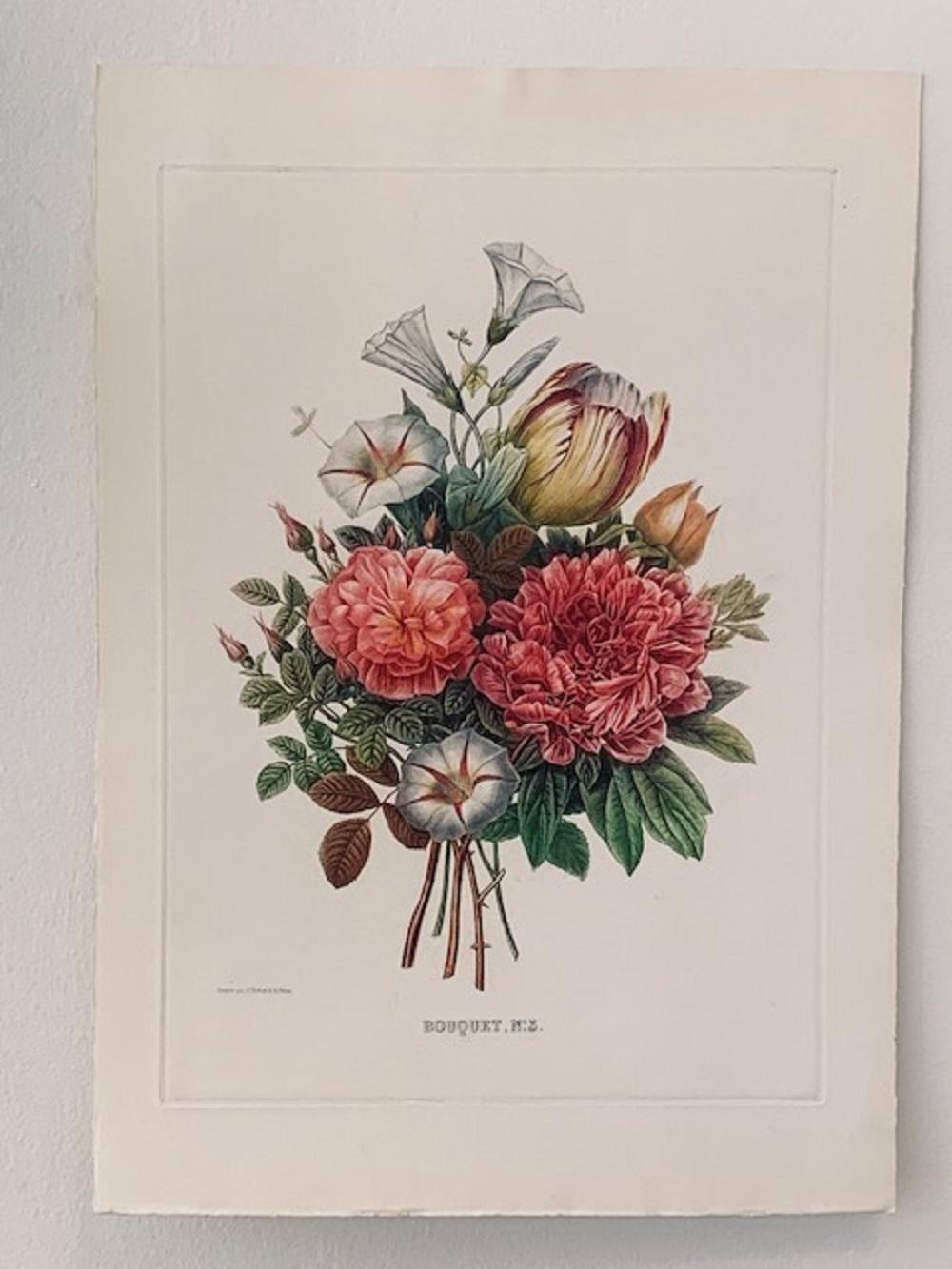 Set of Four  Bouquets by  Pierre-Joseph Redouté 5