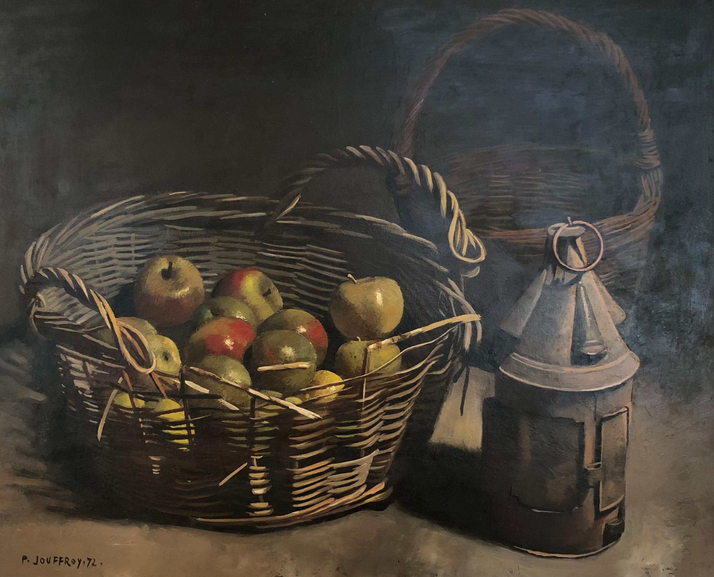Pierre Jouffroy Still-Life Painting - Still life with wicker baskets