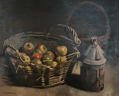 Retro Still life with wicker baskets
