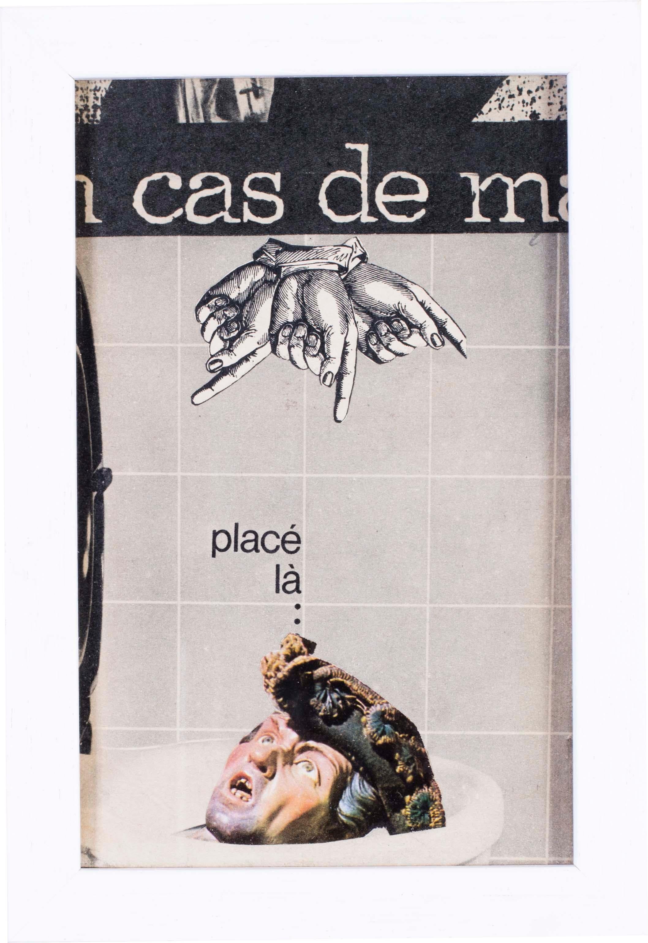 French 1960s Pop Art Collage 'En cas de Malheur’ In case of misfortune, 1966' - Mixed Media Art by Pierre Jourda