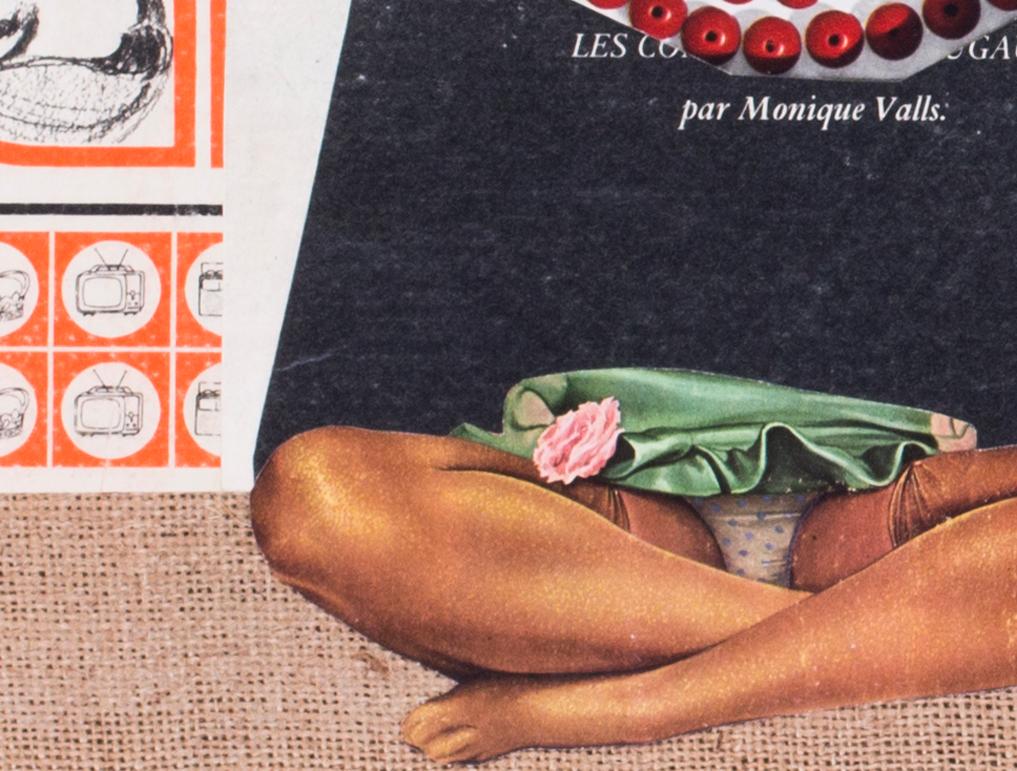 French 1960's Pop Art collage 'Jouez au trich’ by French artist Pierre Jourda 1
