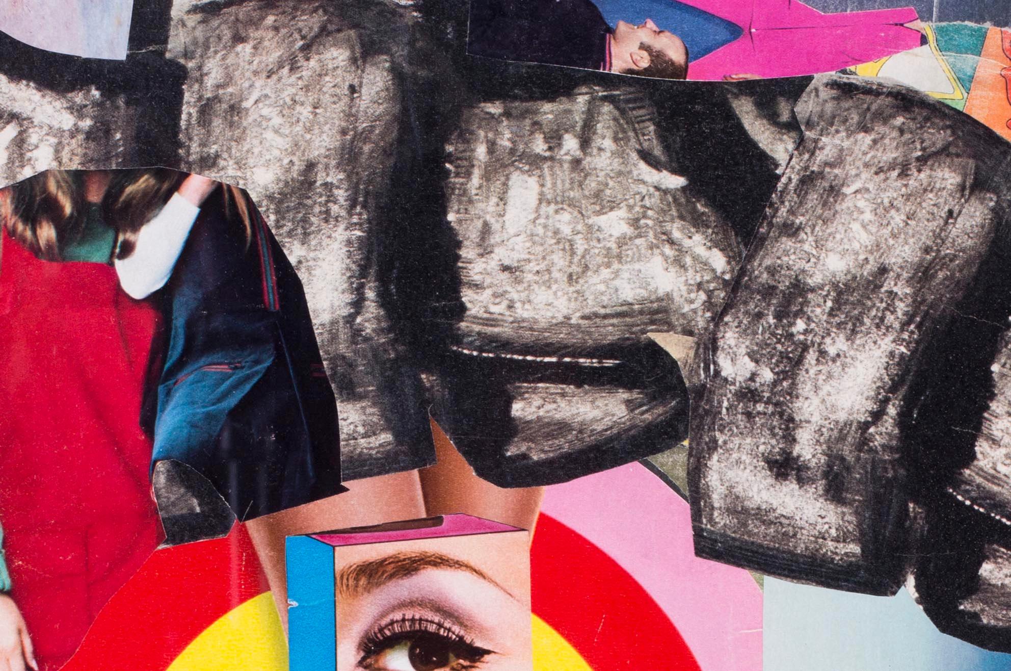 French, 1960s Pop Art Collage 'Teardrop' by French artist Pierre Jourda 2