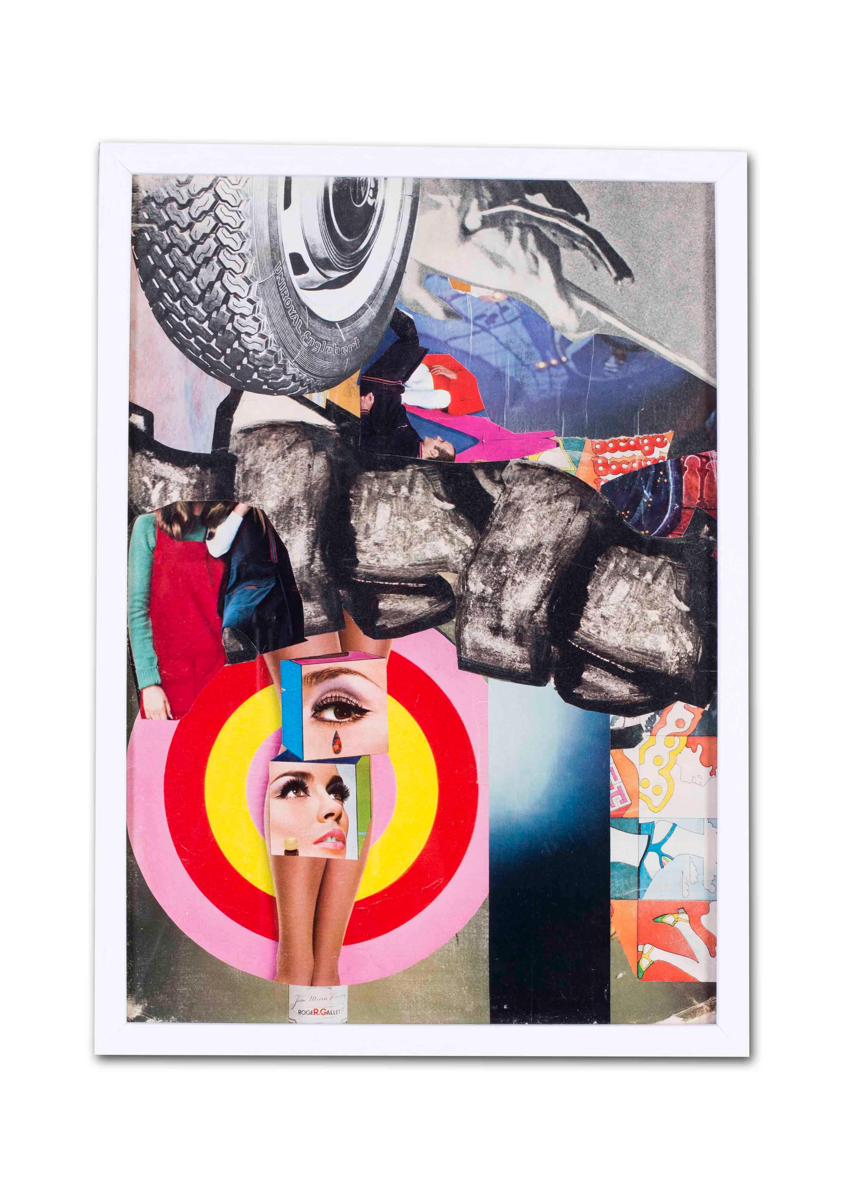 French, 1960s Pop Art Collage 'Teardrop' by French artist Pierre Jourda 4