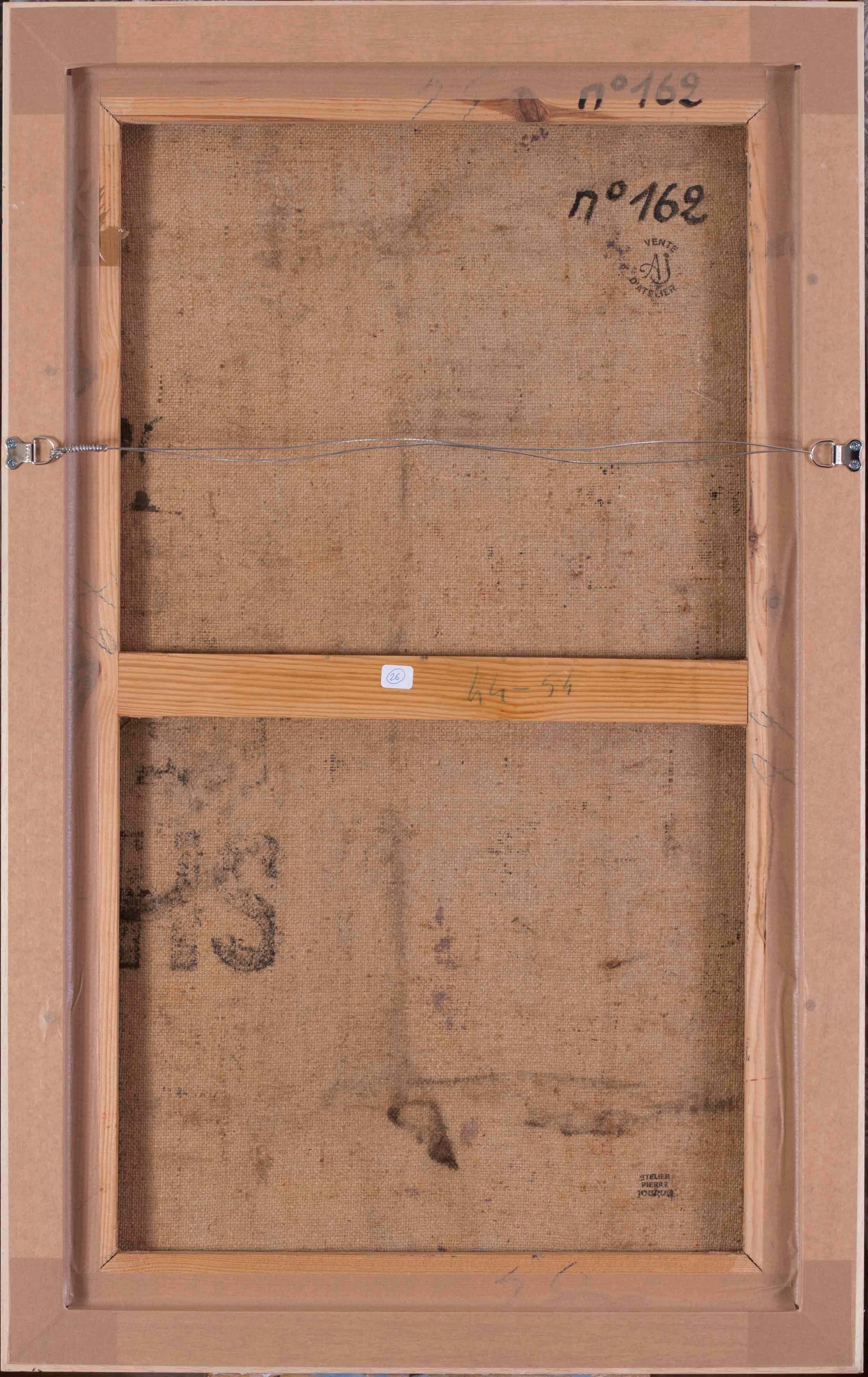 Abstraktes, französisches Original-Ölgemälde aus der Mitte des 20. Jahrhunderts von Pierre Jourda im Angebot 2
