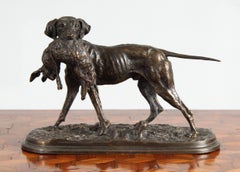 Pierre-Jules Mène - Chien de chasse en bronze, France, vers 1870