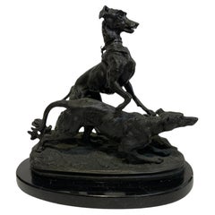 Pierre Jules Mene - Sculptures en bronze de chiens de chasse