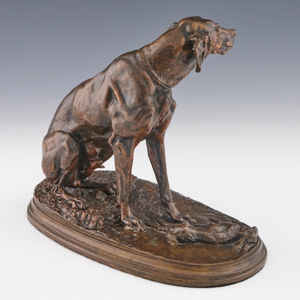 Pierre Jules Mene Bronze-Hund mit Sitz aus Bronze, um 1860 (Napoleon III.) im Angebot