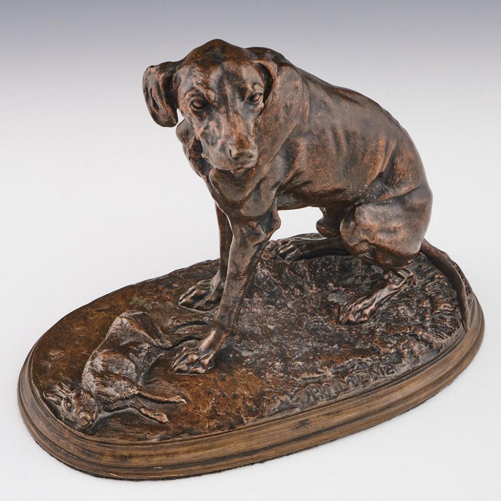 Pierre Jules Mene Bronze-Hund mit Sitz aus Bronze, um 1860 (19. Jahrhundert) im Angebot