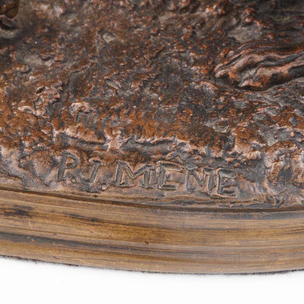 Pierre Jules Mene Bronze Sitting Hound, c1860 For Sale 3