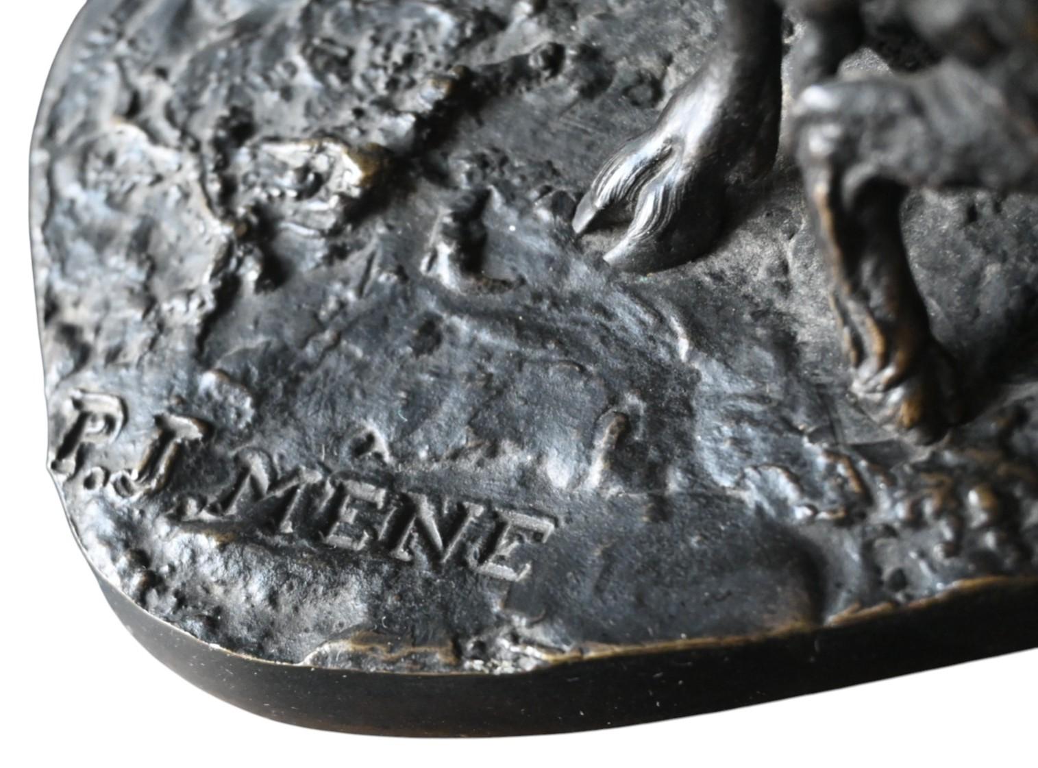 French Pierre-jules Mêne, Bronze, The Sheep And Its Lamb, With Important Provenance For Sale