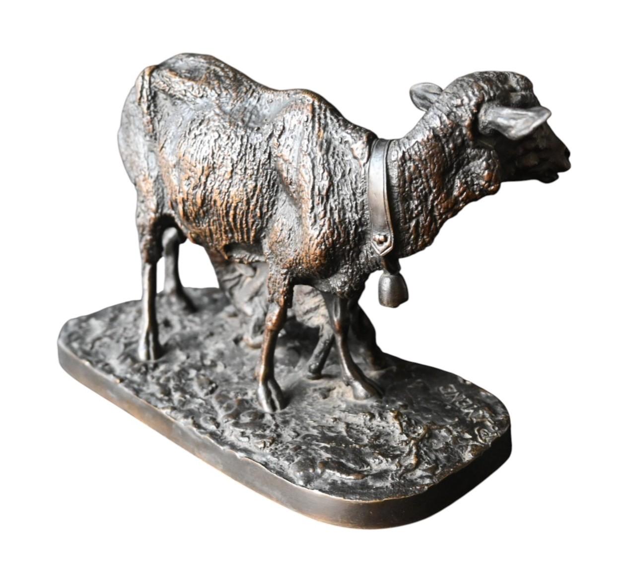 Pierre-jules Mêne, Bronze, The Sheep And Its Lamb, With Important Provenance For Sale 1