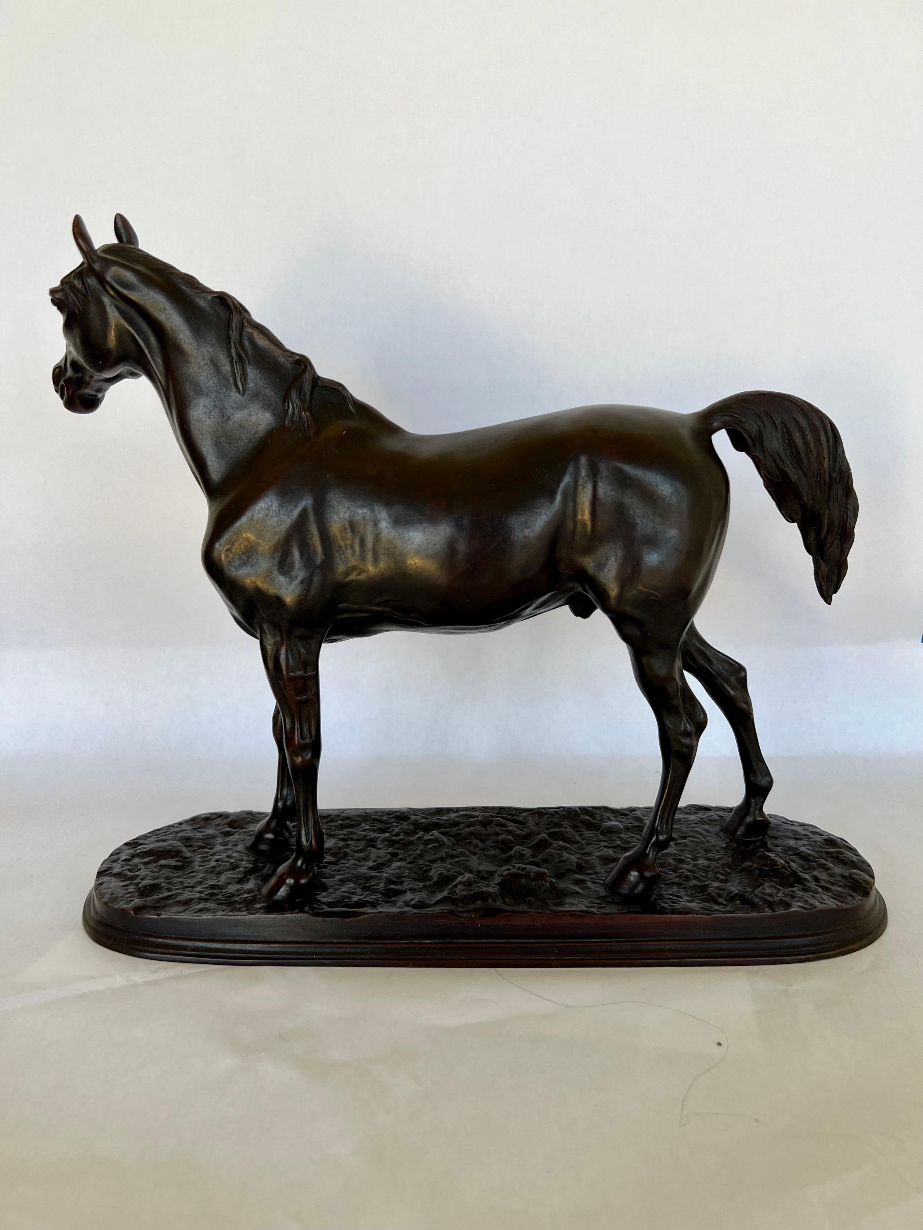 Pierre Jules Mene, sculpture française en bronze d'un cheval équestre Ibrahim  en vente 6