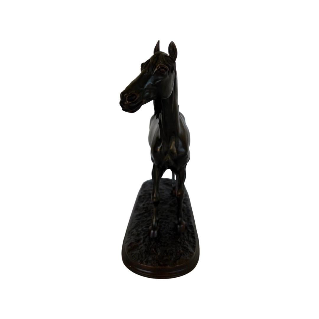 Pierre Jules Mene, French Bronze “Ibrahim” Equestrian Horse Sculpture  In Good Condition For Sale In Atlanta, GA