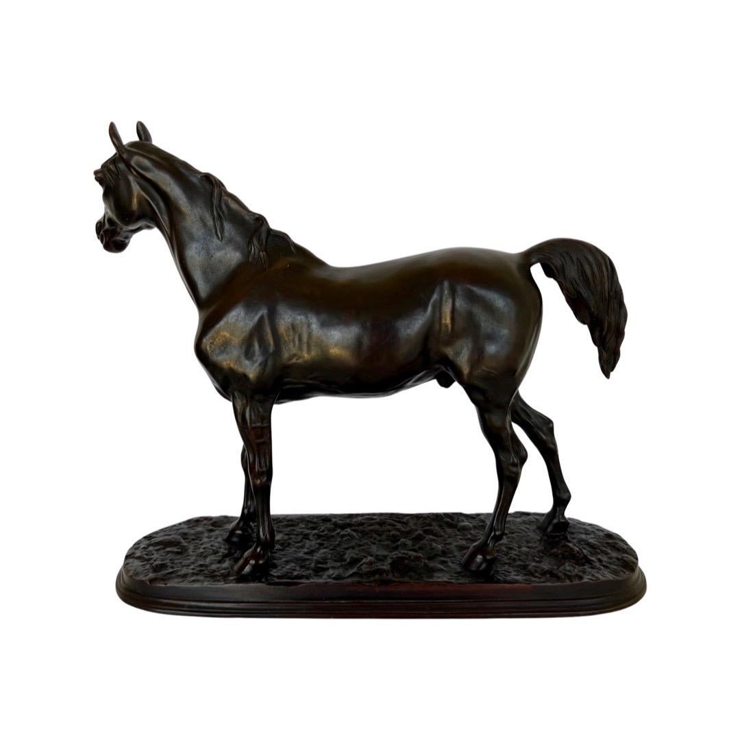 XIXe siècle Pierre Jules Mene, sculpture française en bronze d'un cheval équestre Ibrahim  en vente