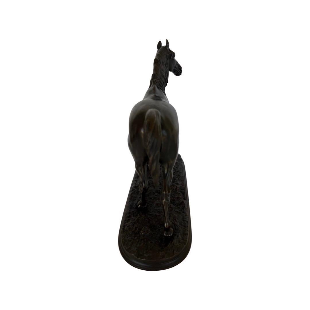 XIXe siècle Pierre Jules Mene, sculpture française en bronze d'un cheval équestre Ibrahim