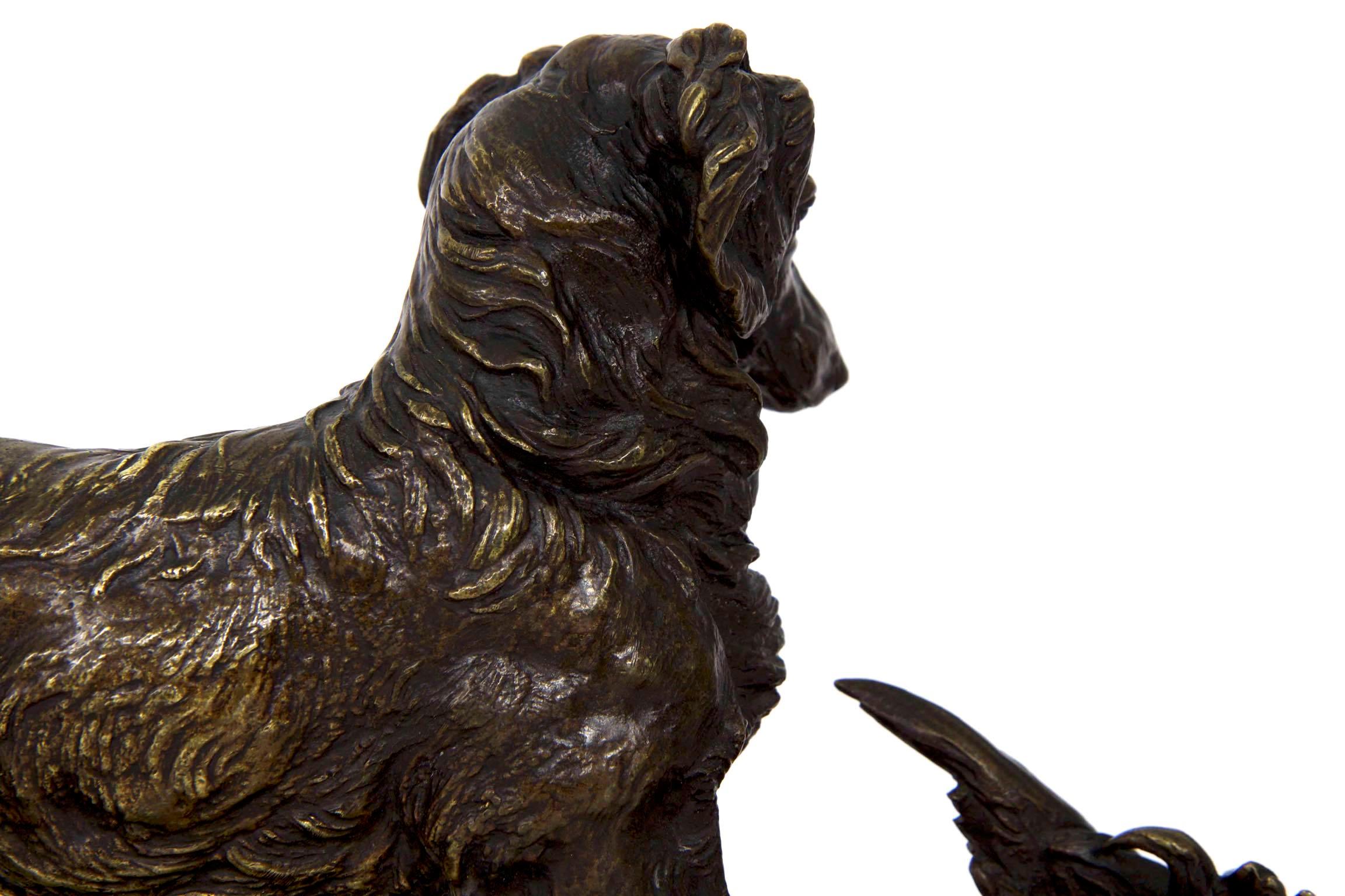Pierre Jules Mene French Bronze Sculpture of Irish Setter Dog 5