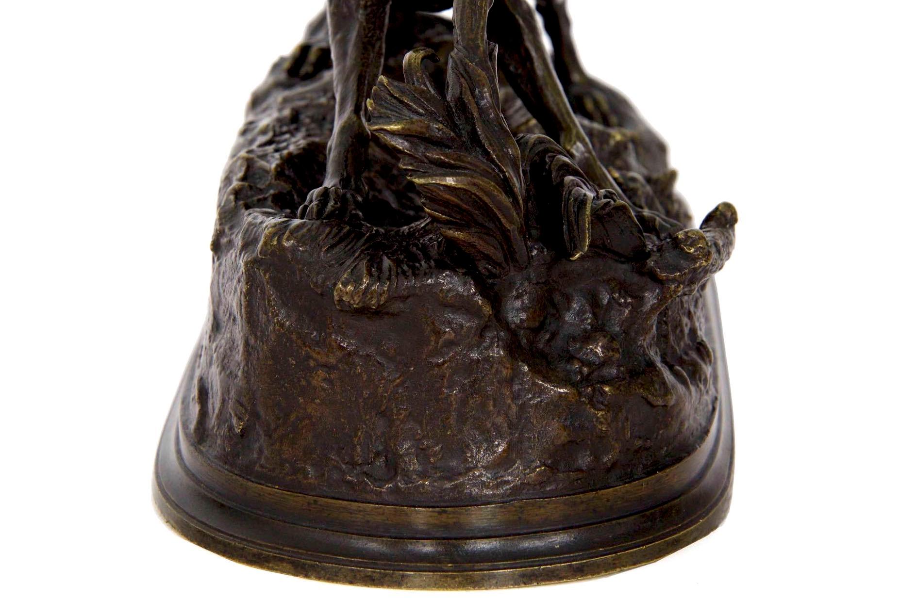Pierre Jules Mene French Bronze Sculpture of Irish Setter Dog 10