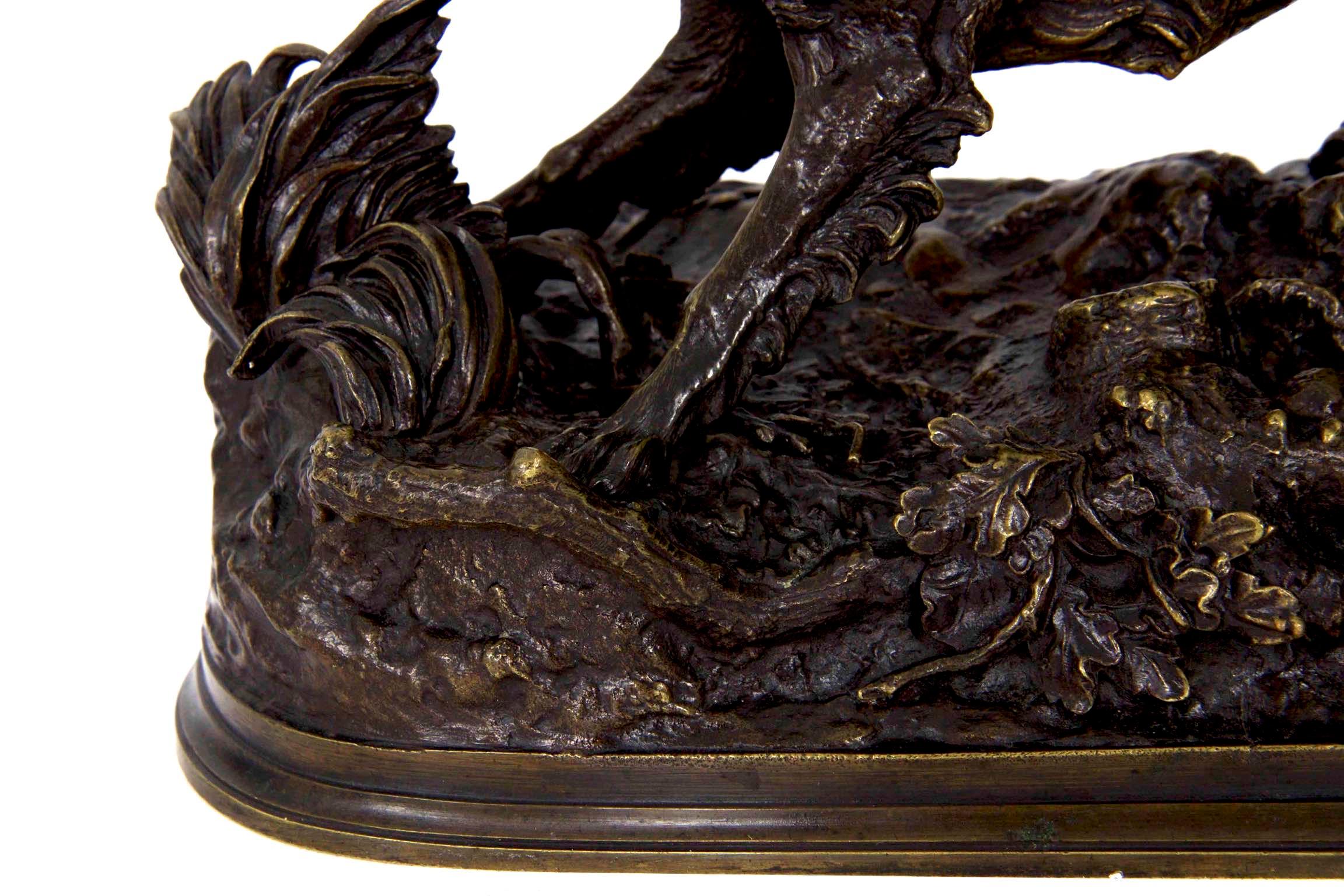 Romantic Pierre Jules Mene French Bronze Sculpture of Irish Setter Dog