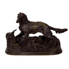 Pierre Jules Mene French Bronze Sculpture of Irish Setter Dog