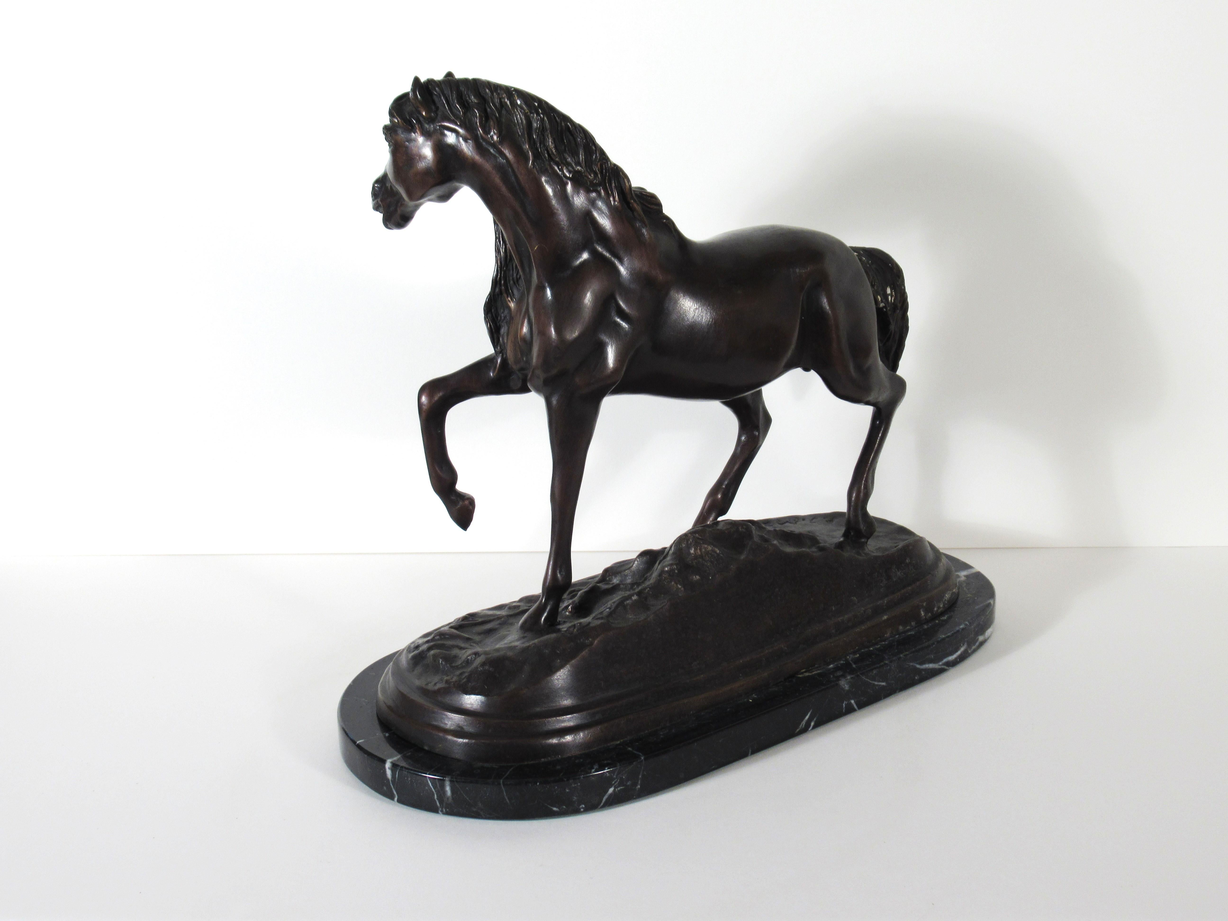 p j mene bronze horse statue