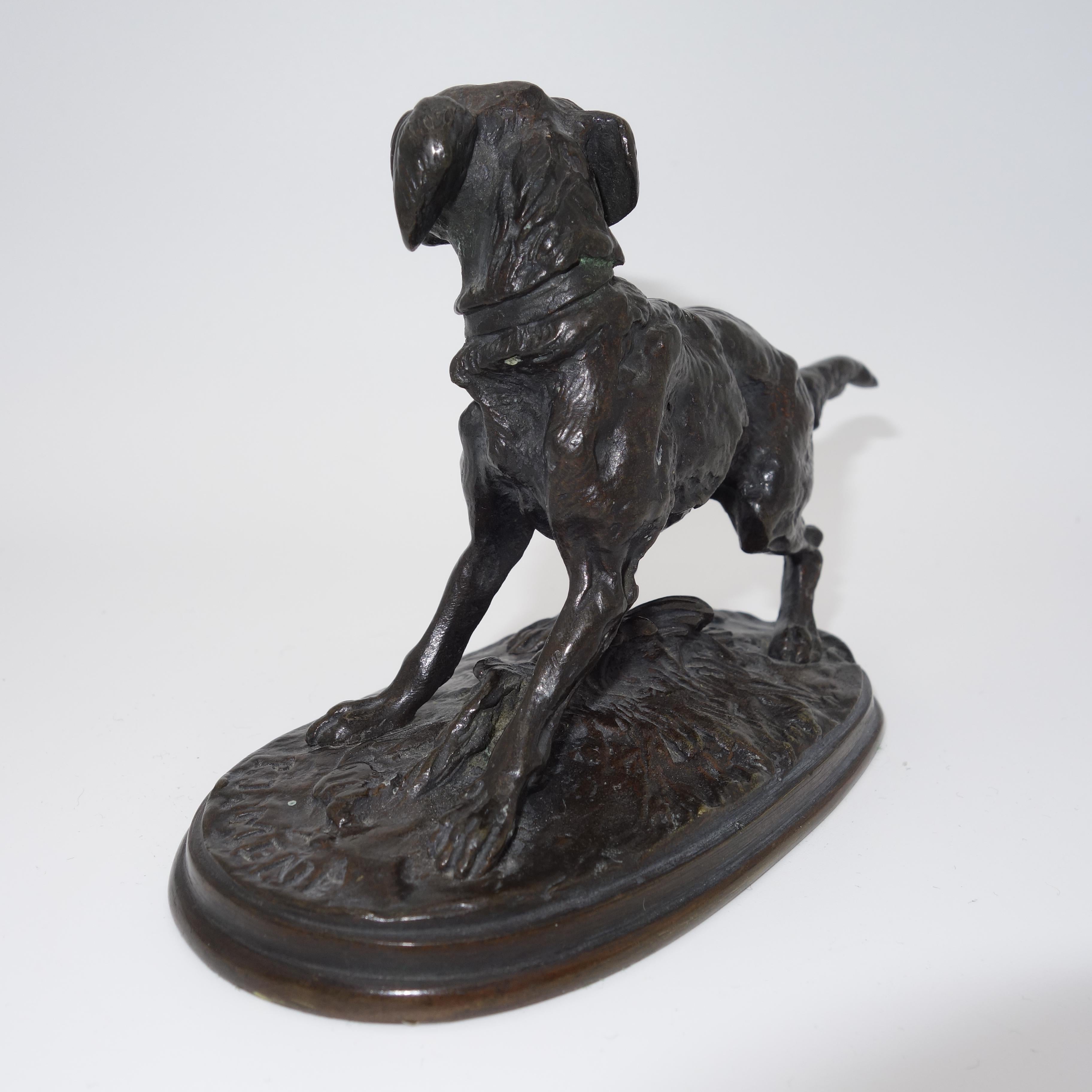 French Animalier bronze dog ‘Diane’ by Pierre-Jules  Mêne - Sculpture by Pierre Jules Mêne