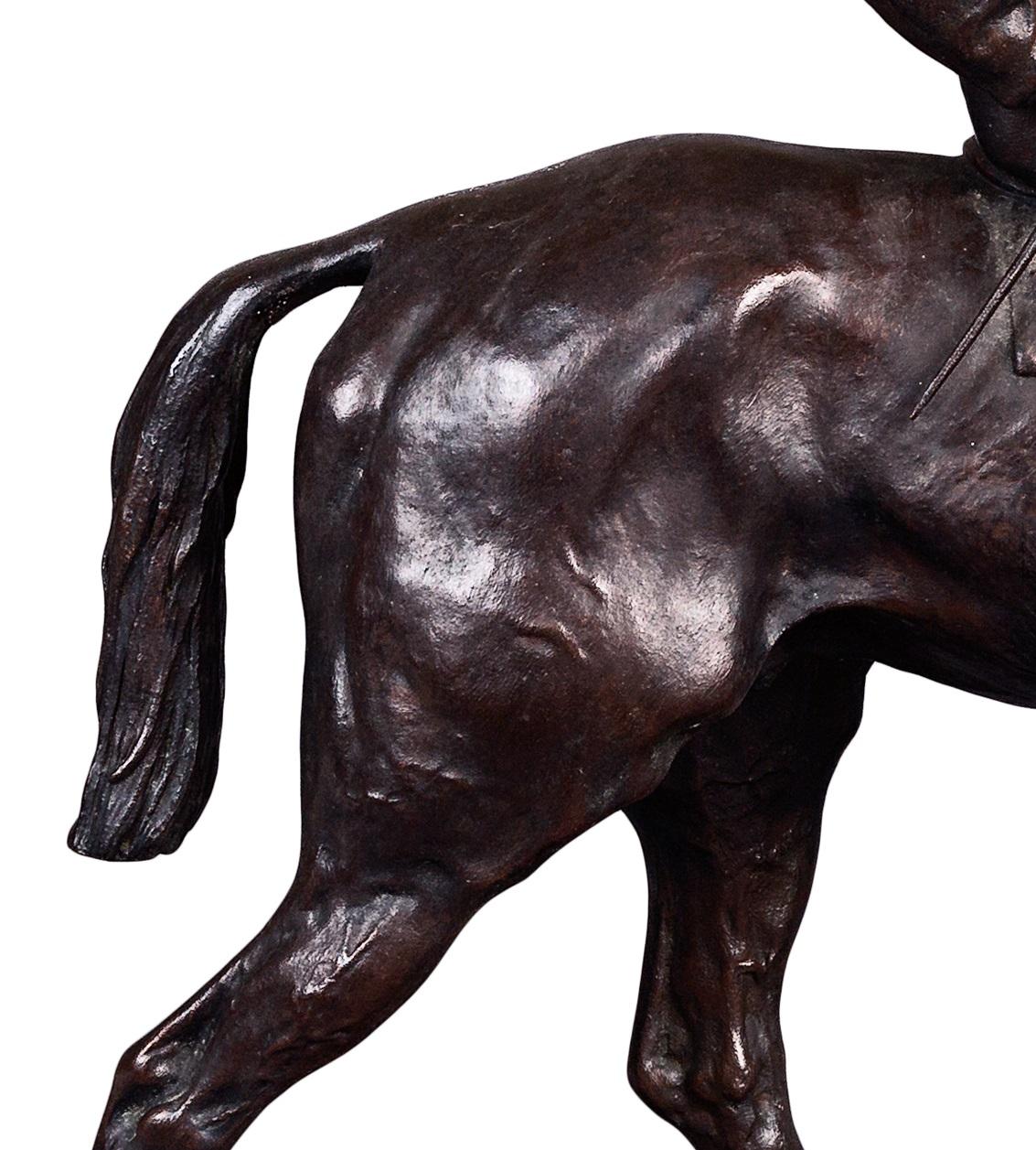 Jockey sur cheval en bronze français en vente 1