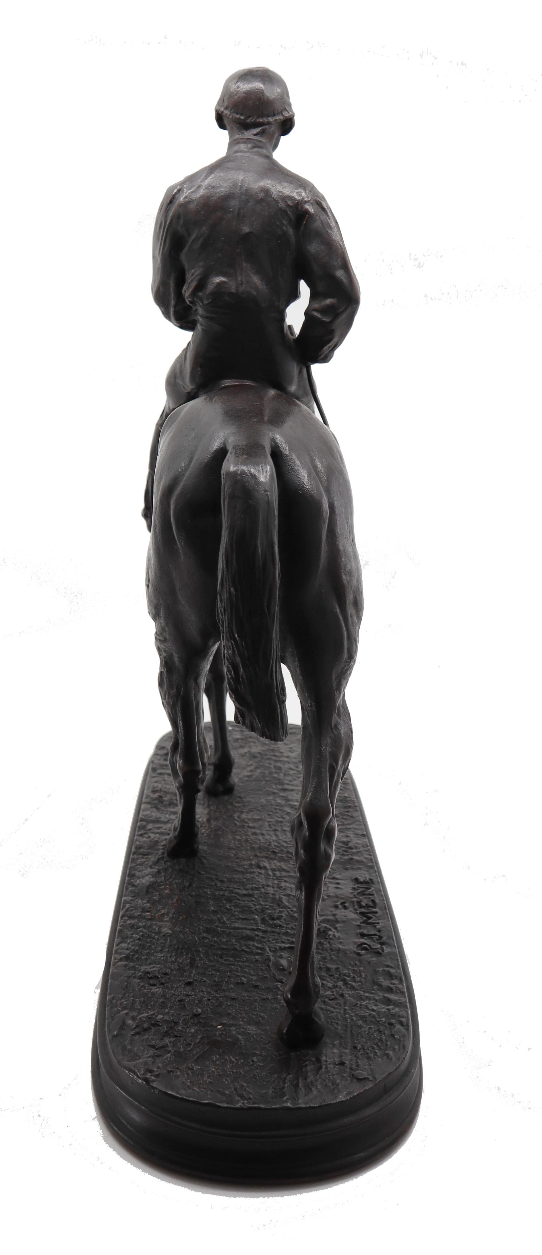 French Bronze Jockey on Horse For Sale 4