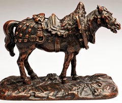 Antique Exceptional Bronze Draft Horse by Pierre Jules Mêne (French, 1810-1879)