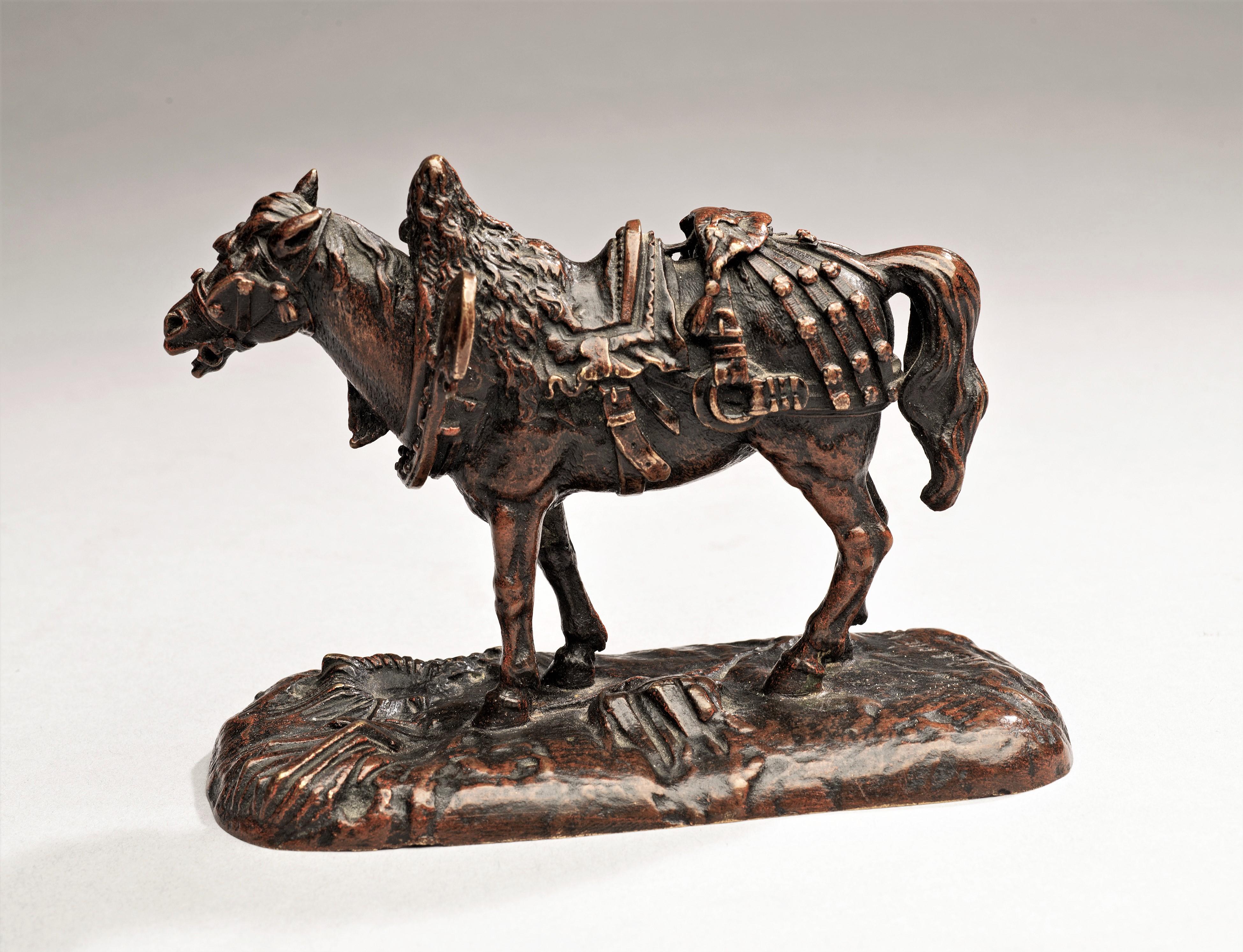Cheval de trait antique en bronze exceptionnel par Pierre Jules Mêne (français, 1810-1879)  en vente 5