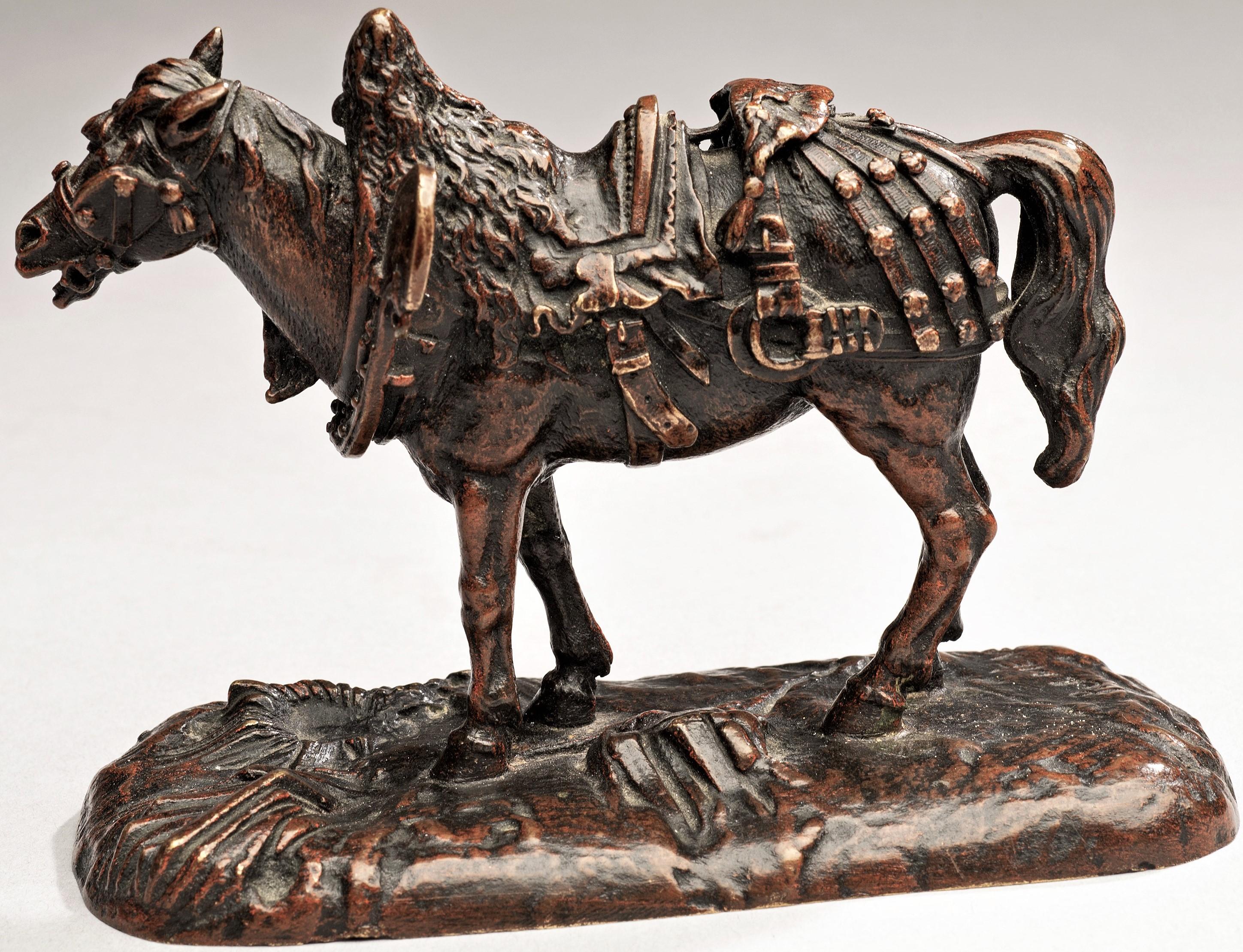 Cheval de trait antique en bronze exceptionnel par Pierre Jules Mêne (français, 1810-1879)  en vente 6