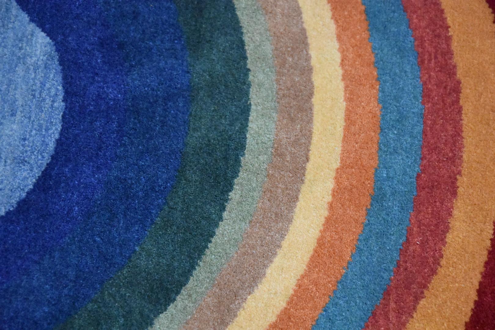 Contemporary Pierre Kiandjan round Persian rug, multiple colors For Sale