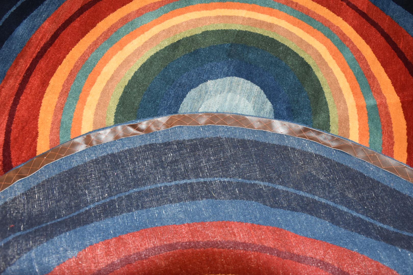 Wool Pierre Kiandjan round Persian rug, multiple colors For Sale