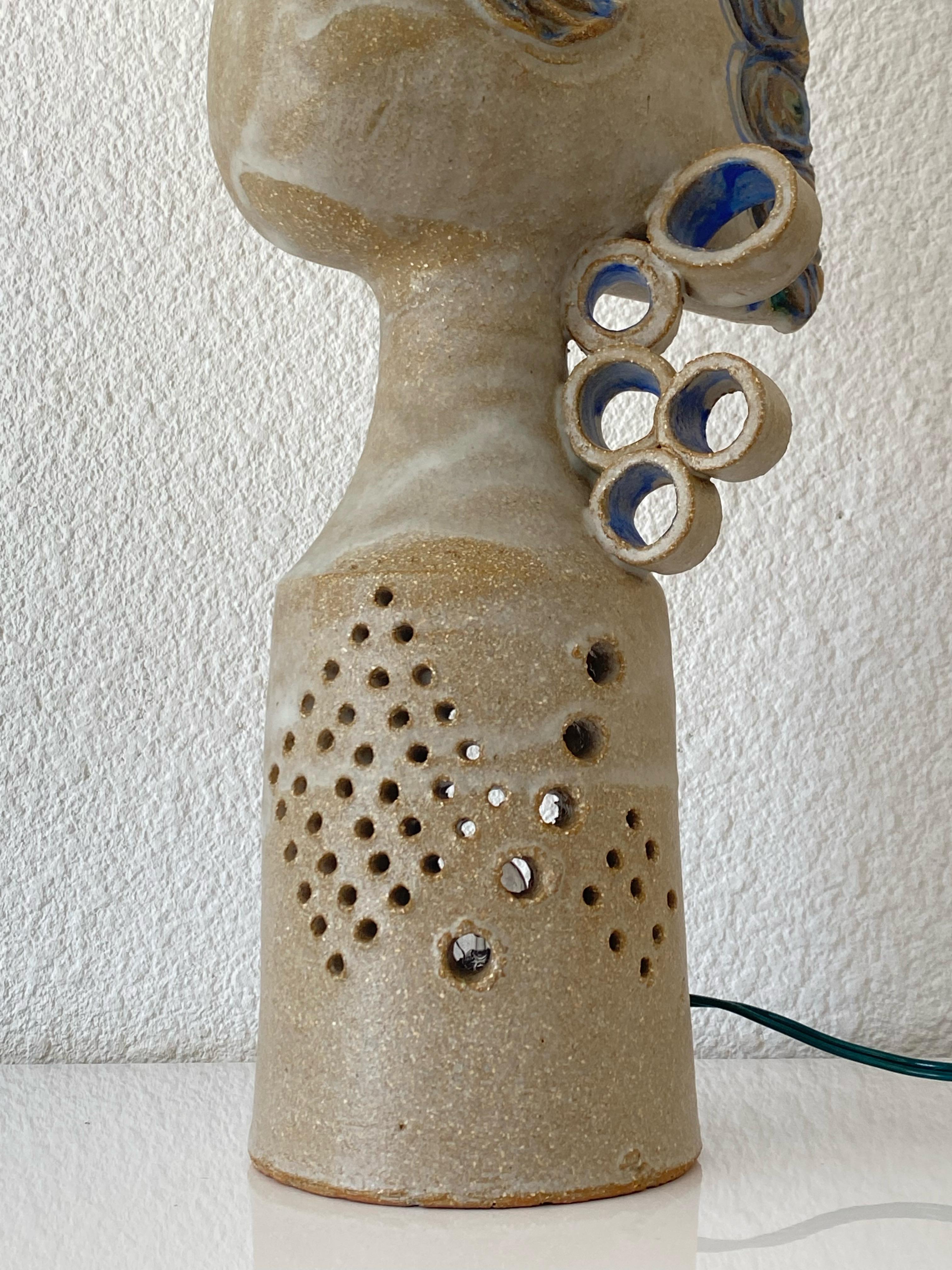 Pierre Koppe '1931 - 2016' Amazing Ceramic Zoomorphic Lamp, Unique Piece, 1979 4