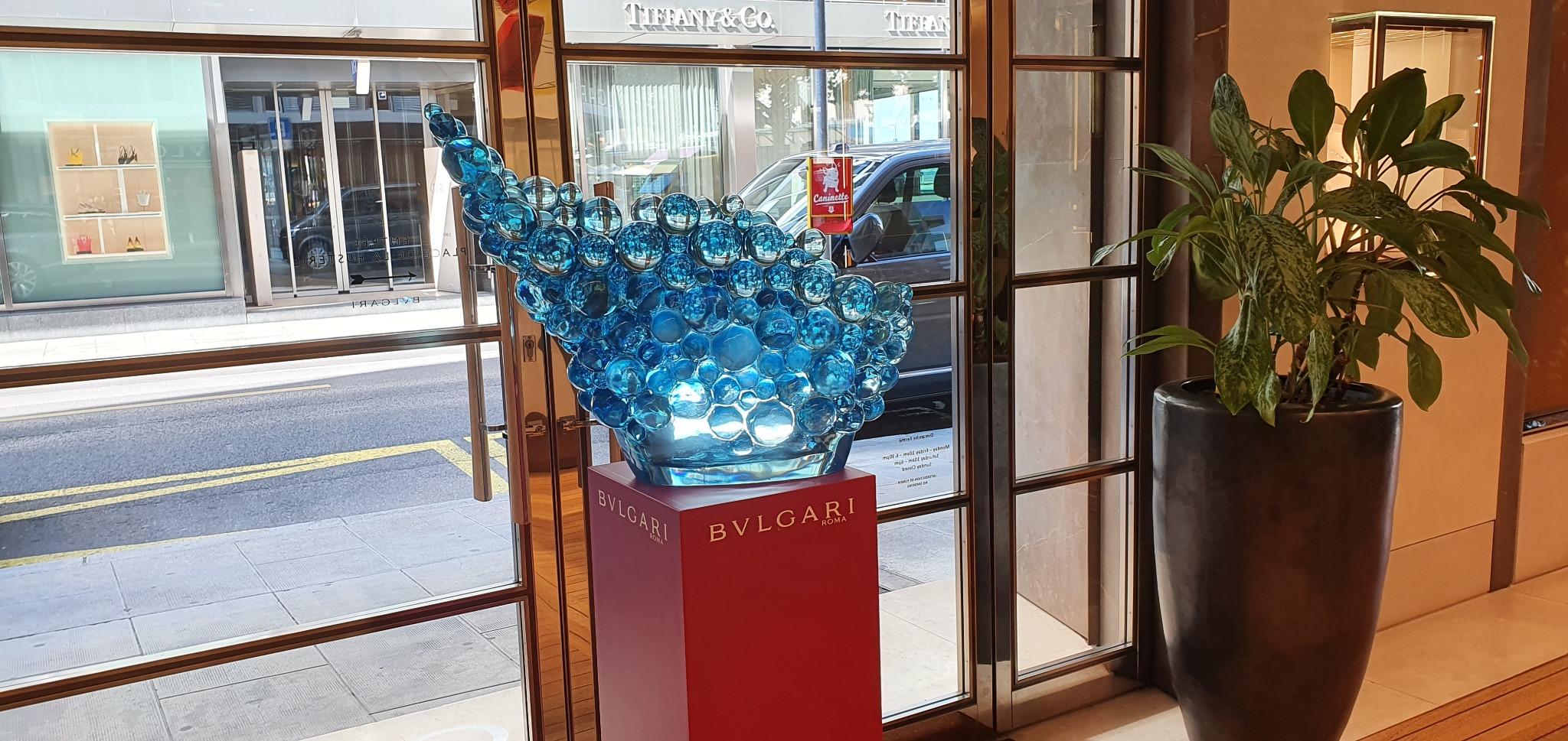 BUBBLE BUCKET, Blue Resin Ice Bucket For Sale 2