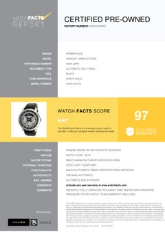 Pierre Kunz Grande Complication G008 QPRI, Case, Certified and Warranty
