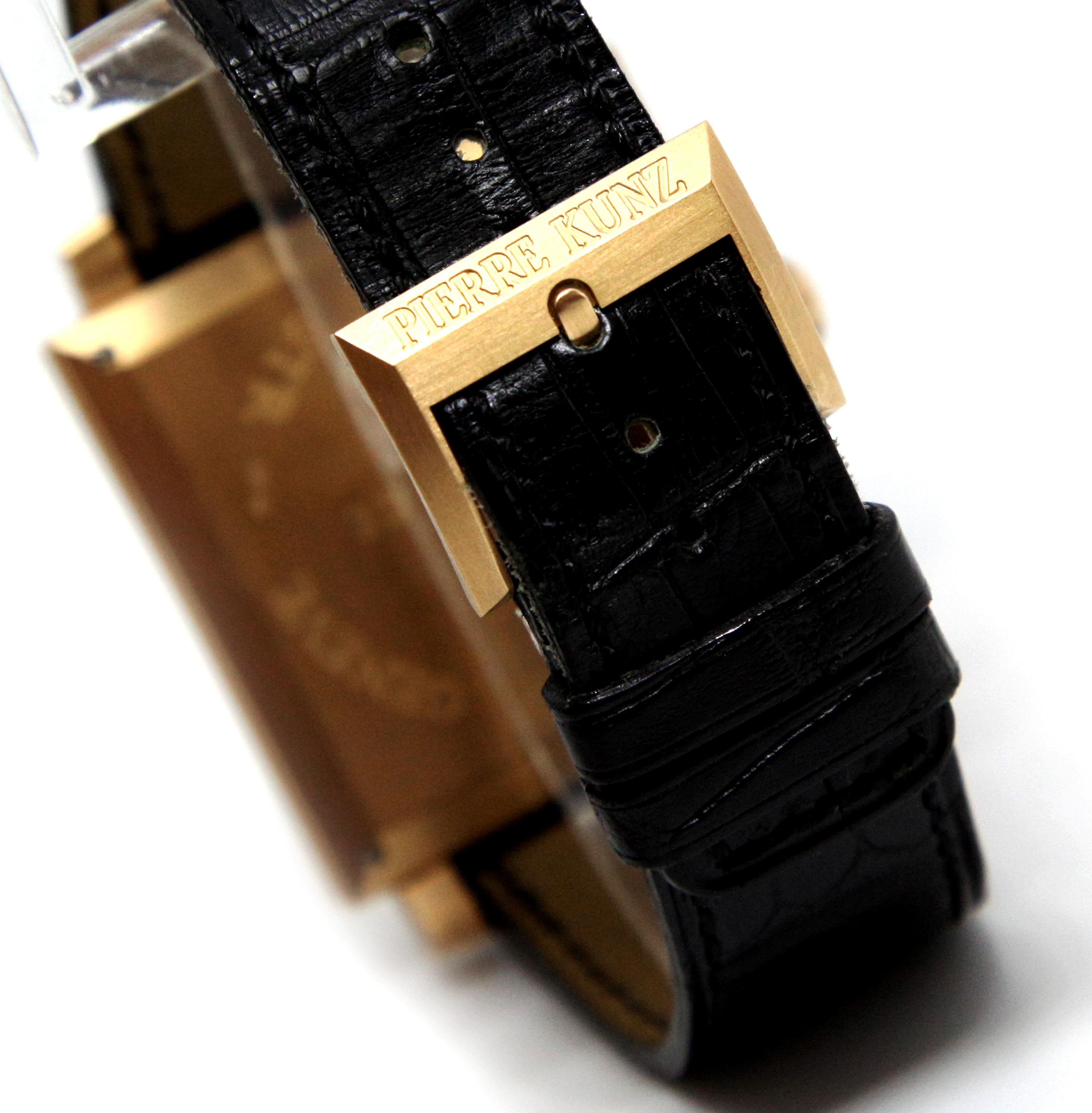 Pierre Kunz Spirit of Challenge 18 Karat Gold Triple Retrograde XL Wristwatch For Sale 3