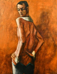 PIERRE LAFILLE (1938-2011) FRENCH, A HALF-LENGTH PORTRAIT STUDY OF A MALE