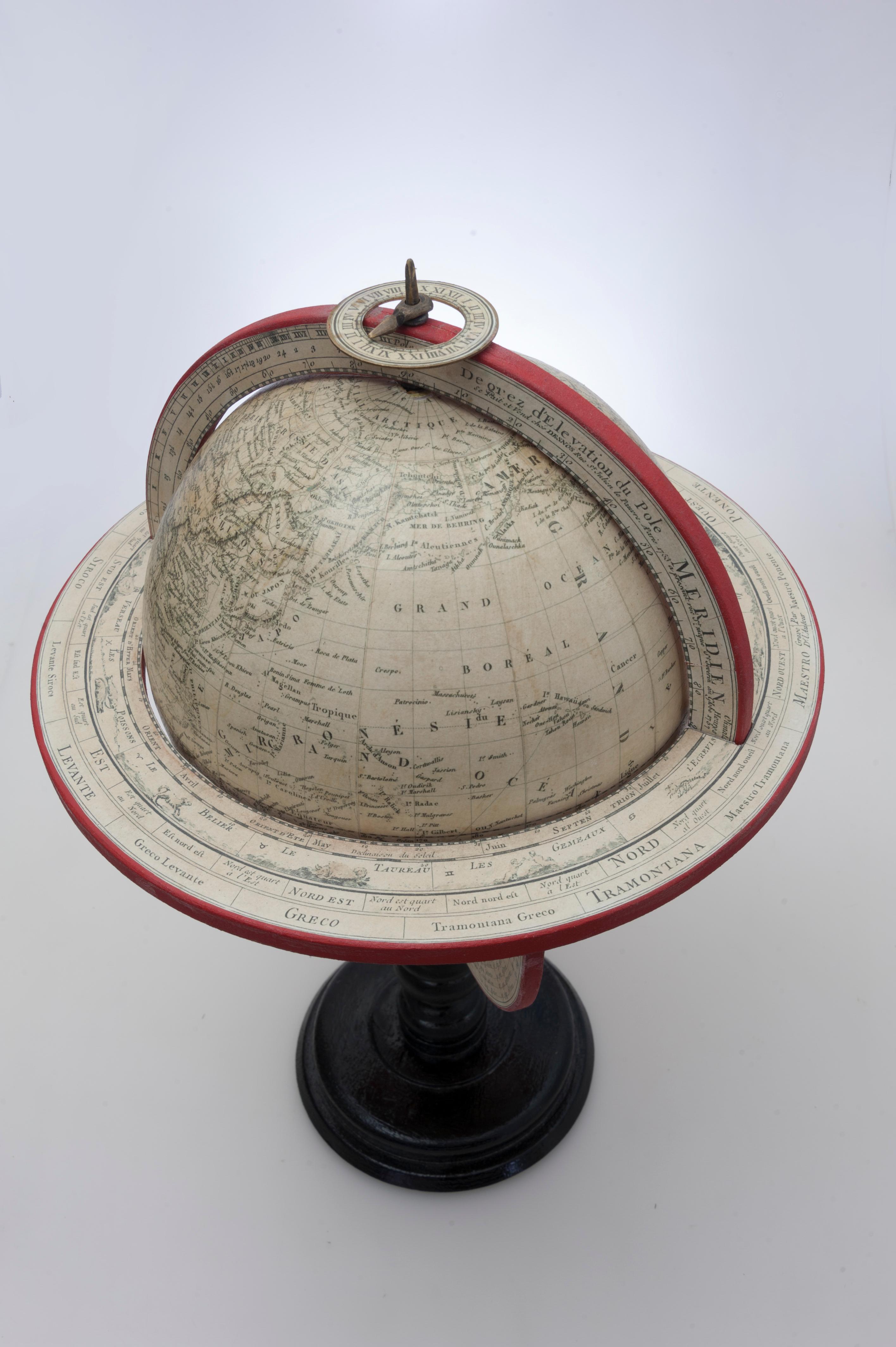 Contemporary Pierre Lapie 9 inch facsimile table globe  ( 1779 - 1850 ) For Sale