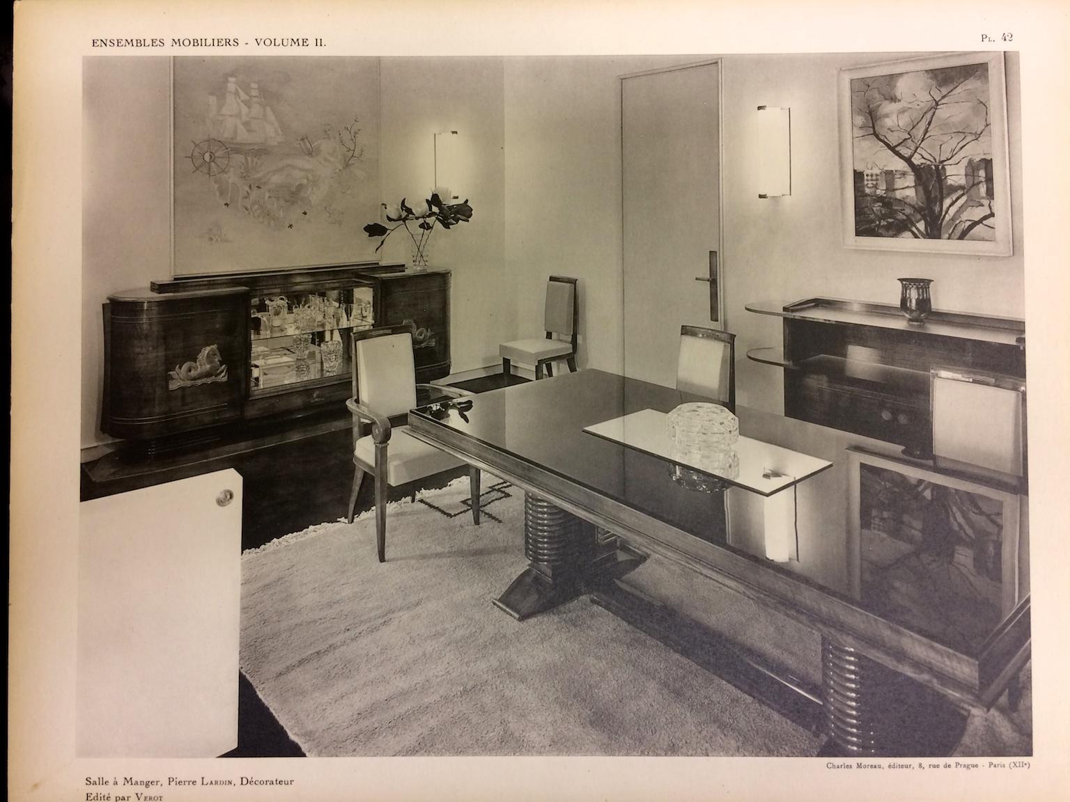 Milieu du XXe siècle Table de salle à manger Pierre Lardin en vente