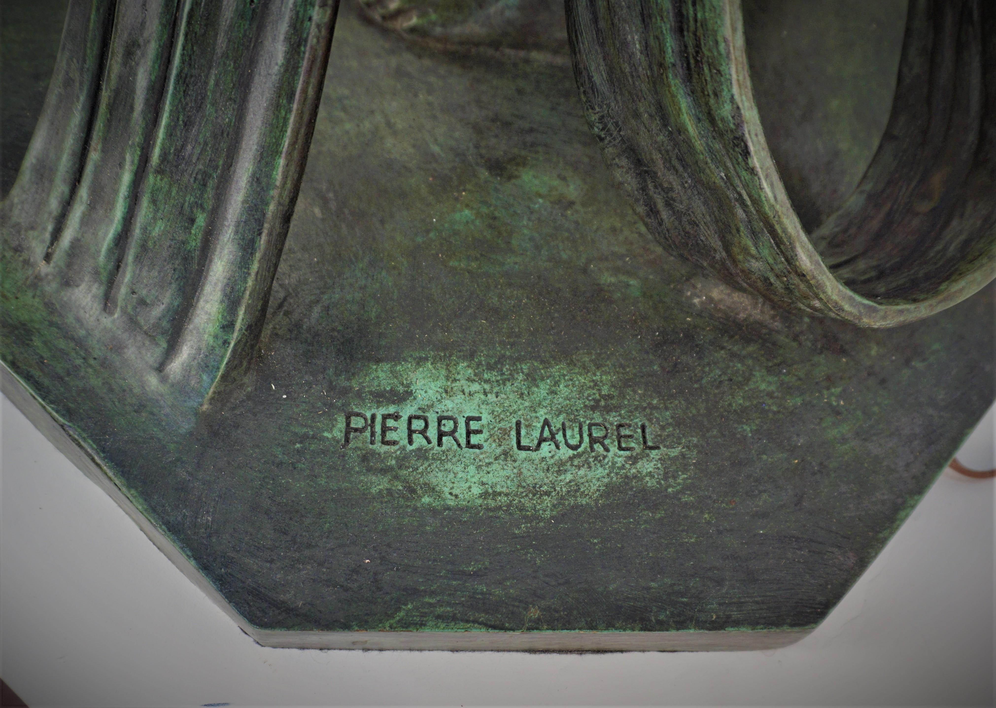 Pierre Laurel Bronze Table Lamp For Sale 4