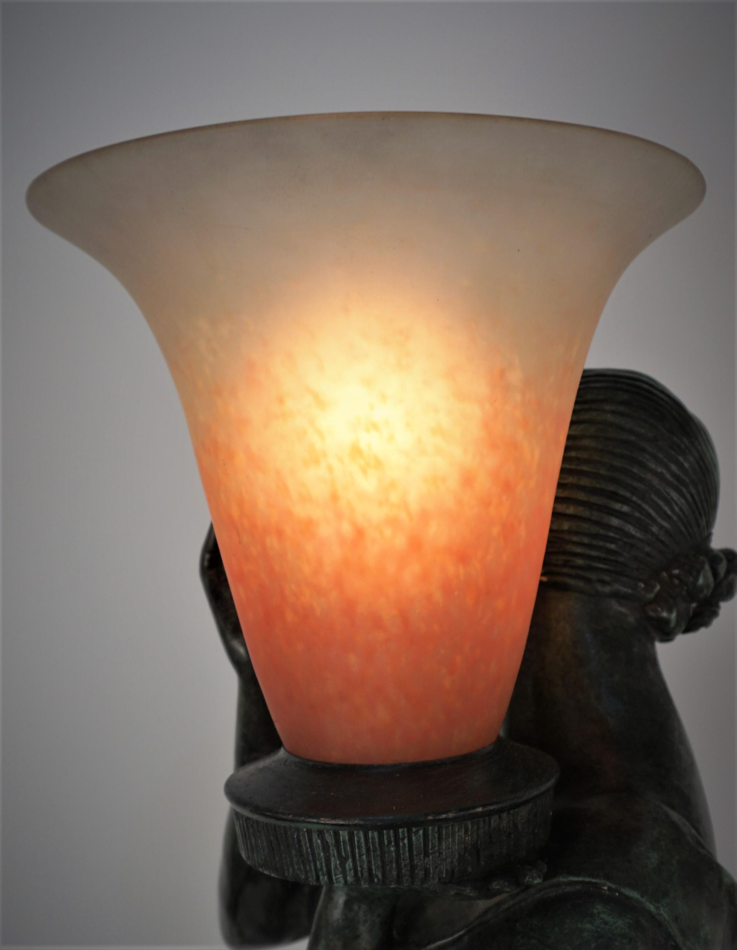 Pierre Laurel Bronze Table Lamp For Sale 6