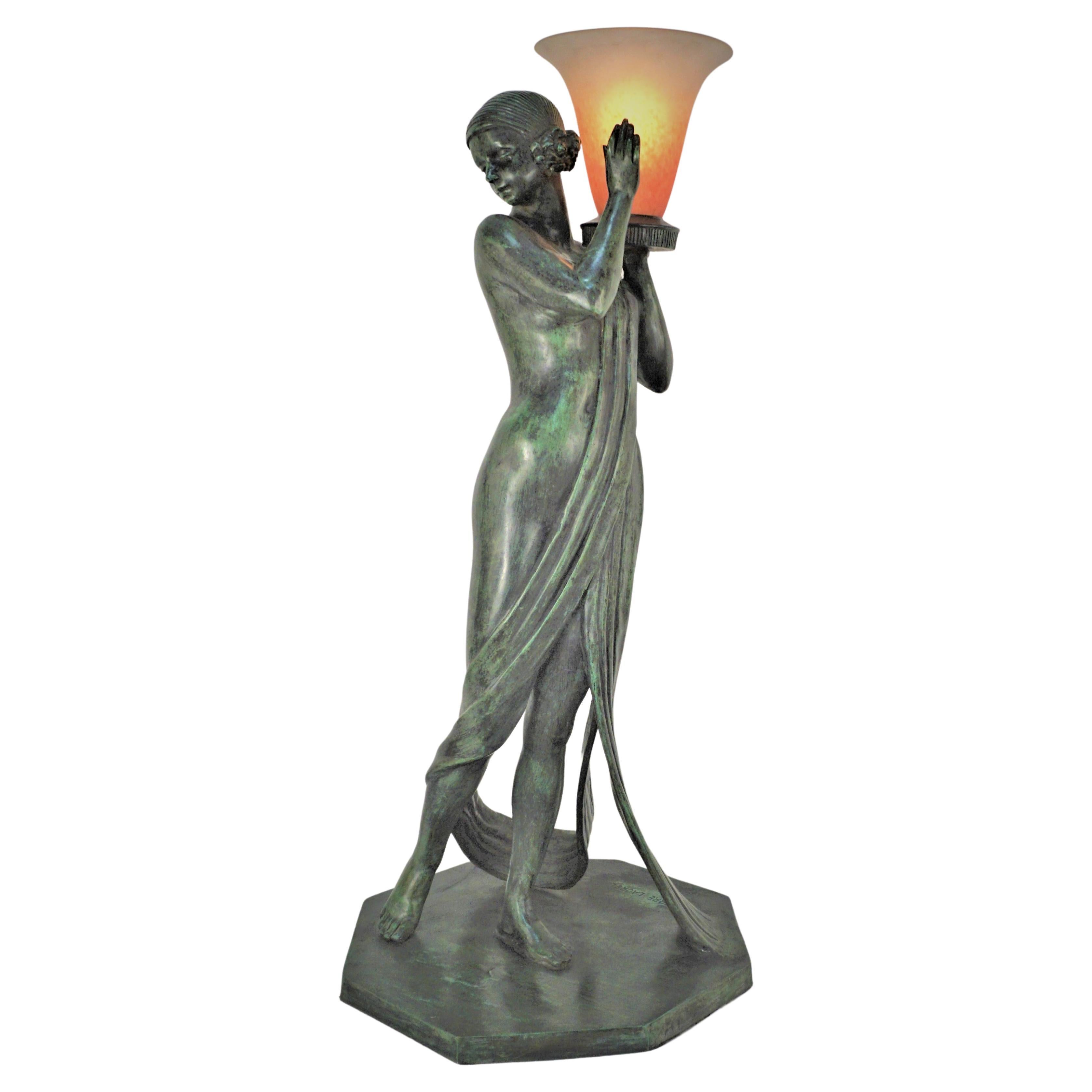 Lampe de bureau en bronze Pierre Laurel