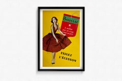 Original poster created in 1953 by Brenot to promote the famous Boussac fabric