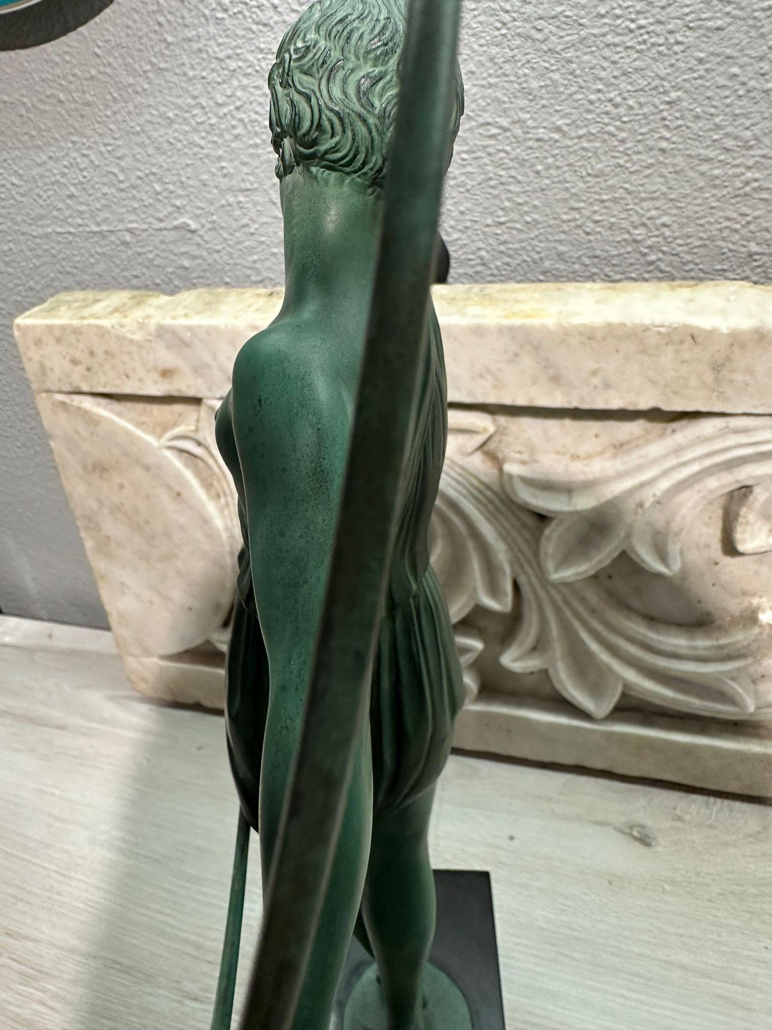 20th Century Pierre Le Faguays (1892–1962) “Dancer with Hoop”Art Deco Bronze Sculpture VIDEO
